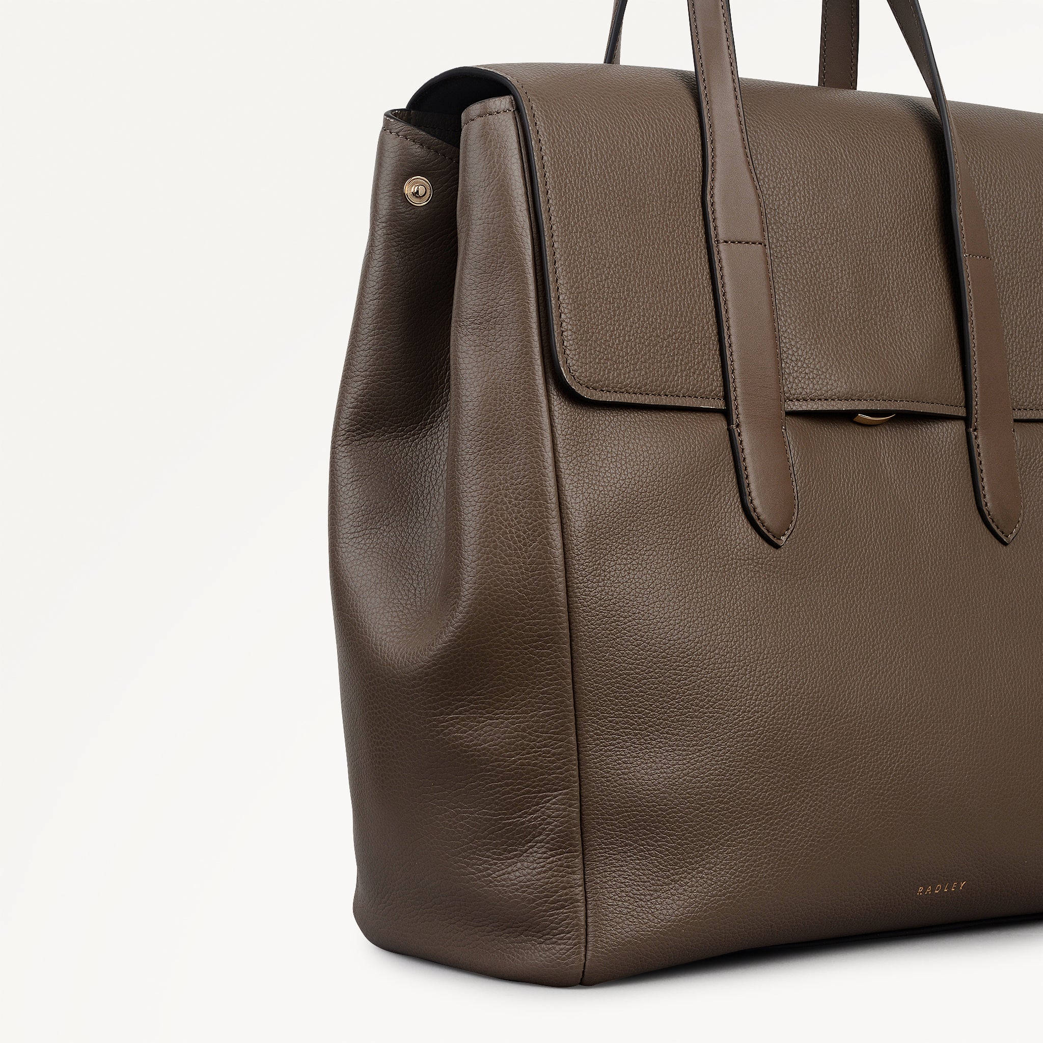 Mayfair Lane Leather Medium Flapover Backpack in Coffee - 112606