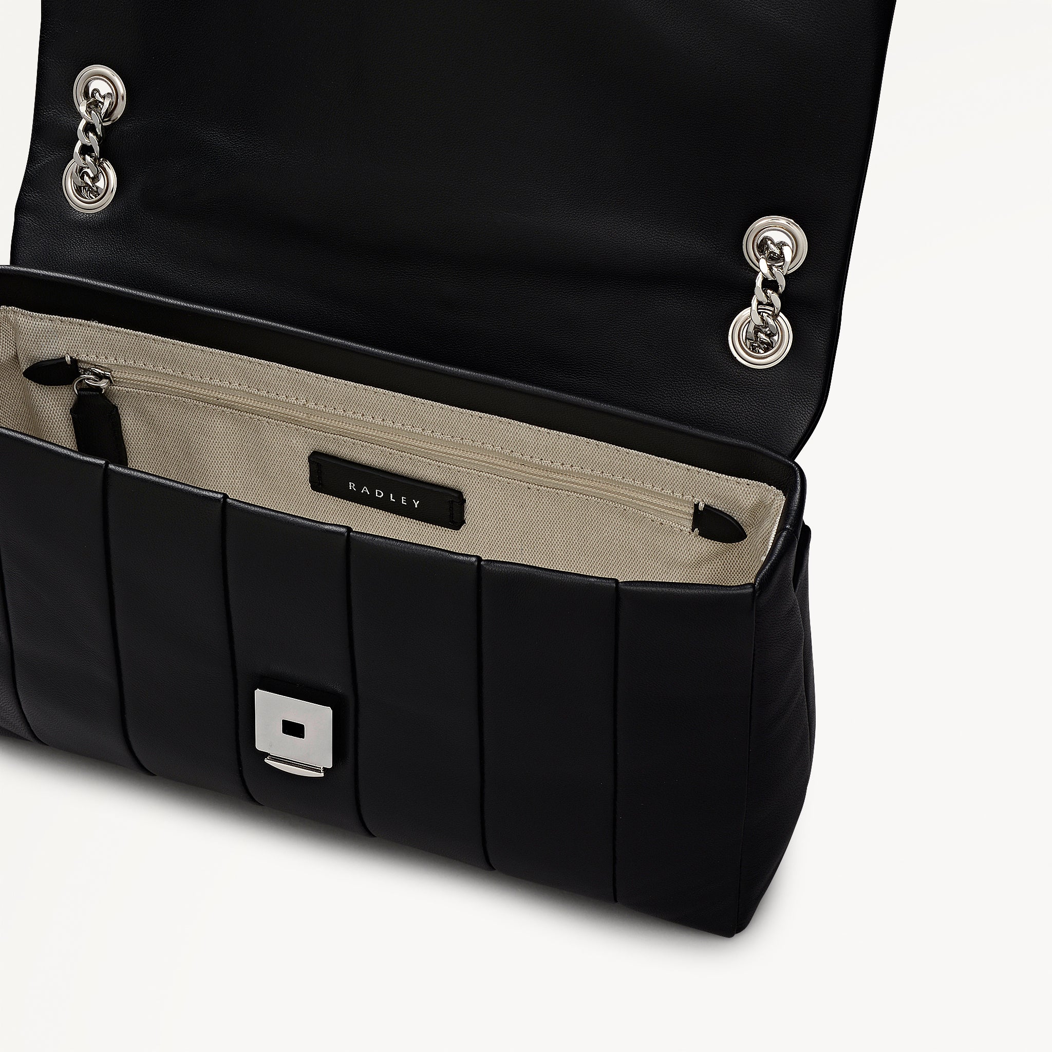 Burton Way Leather Small Flapover Cross Body Bag in Black - 112652