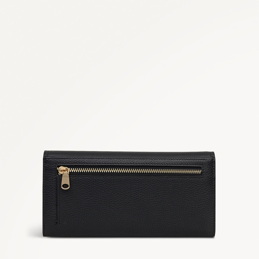 Mayfair Lane Leather Large Flapover Wallet in Black - 112679