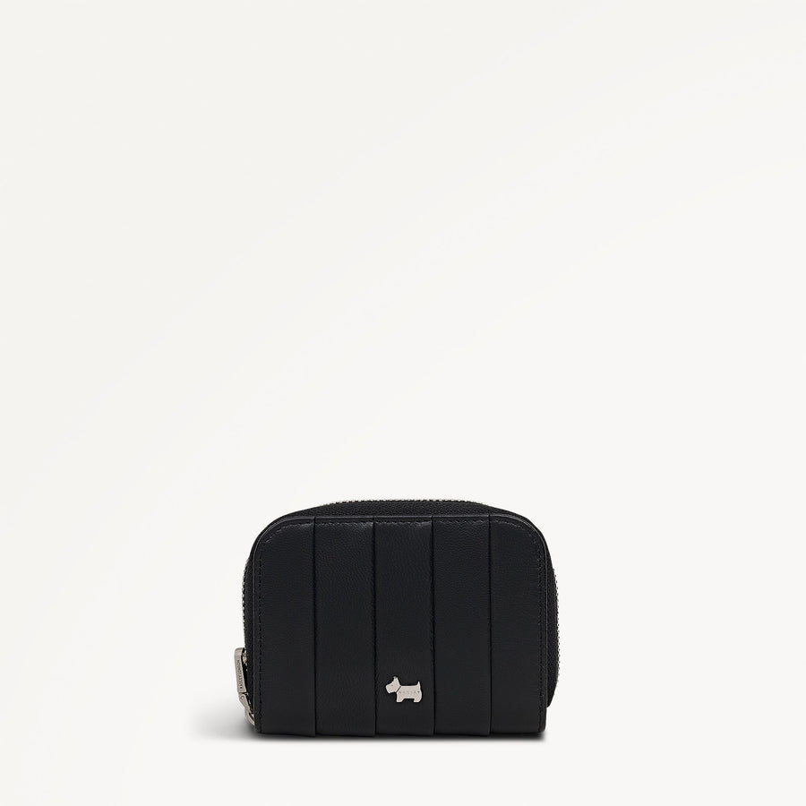 Burton Way Leather Small Zip Around Wallet in Black - 112704