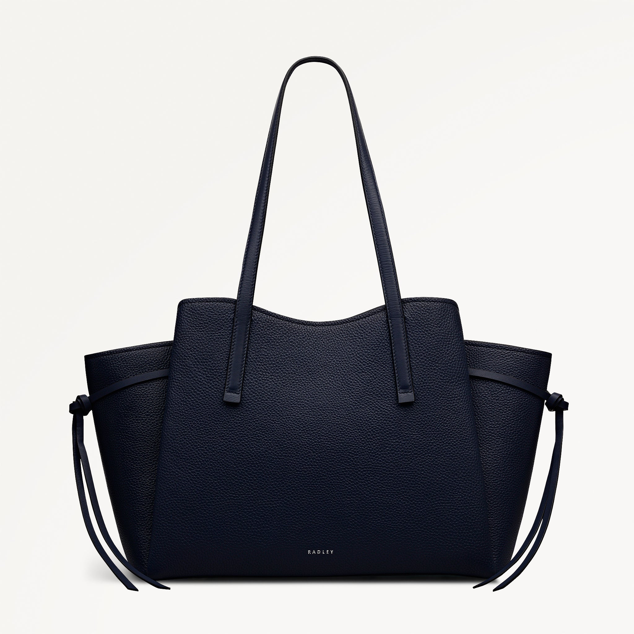 Blake Gardens Leather Large Ziptop Tote Bag in Ink - 112735