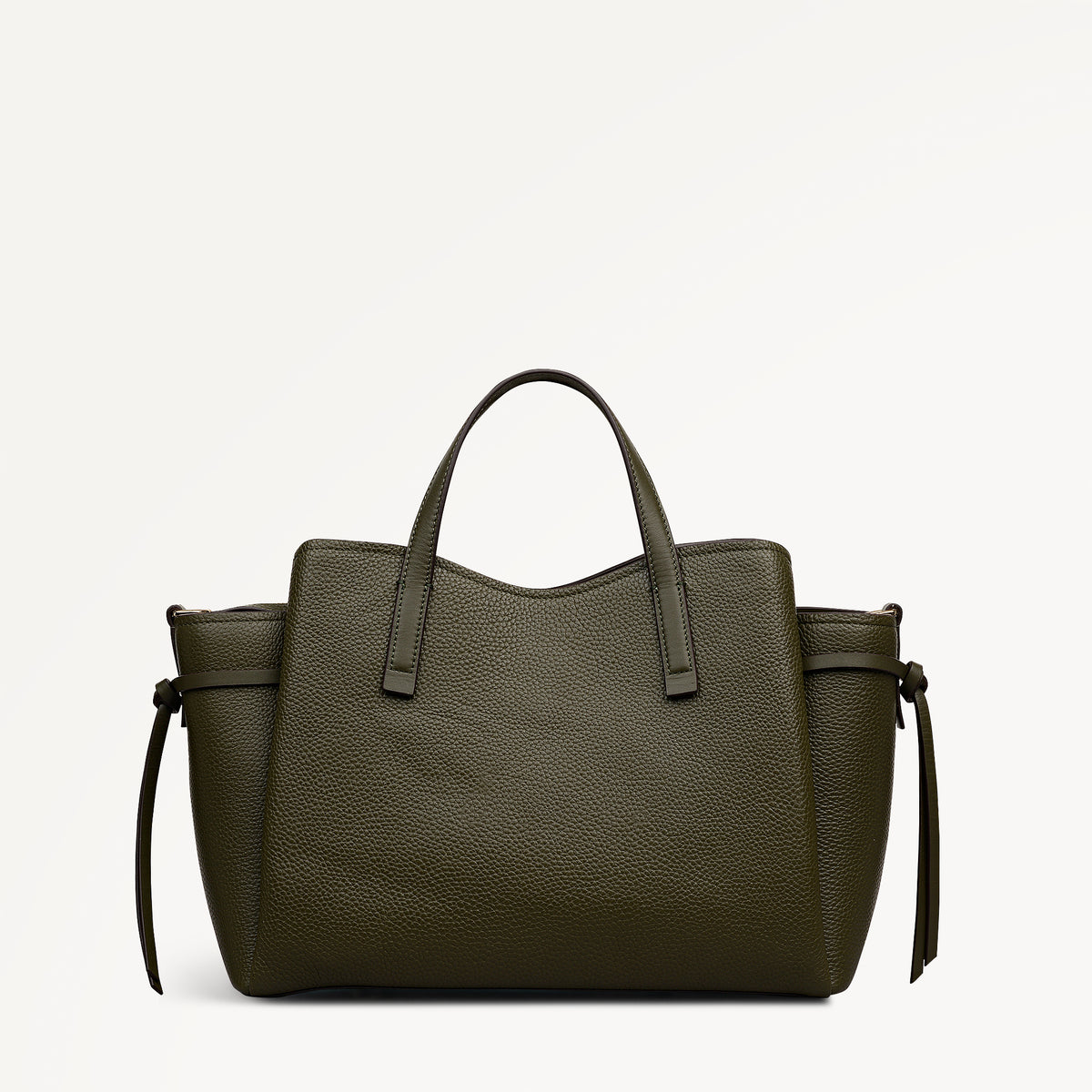 Blake Gardens Leather Large Ziptop Satchel Bag in Pine Needle - 112736
