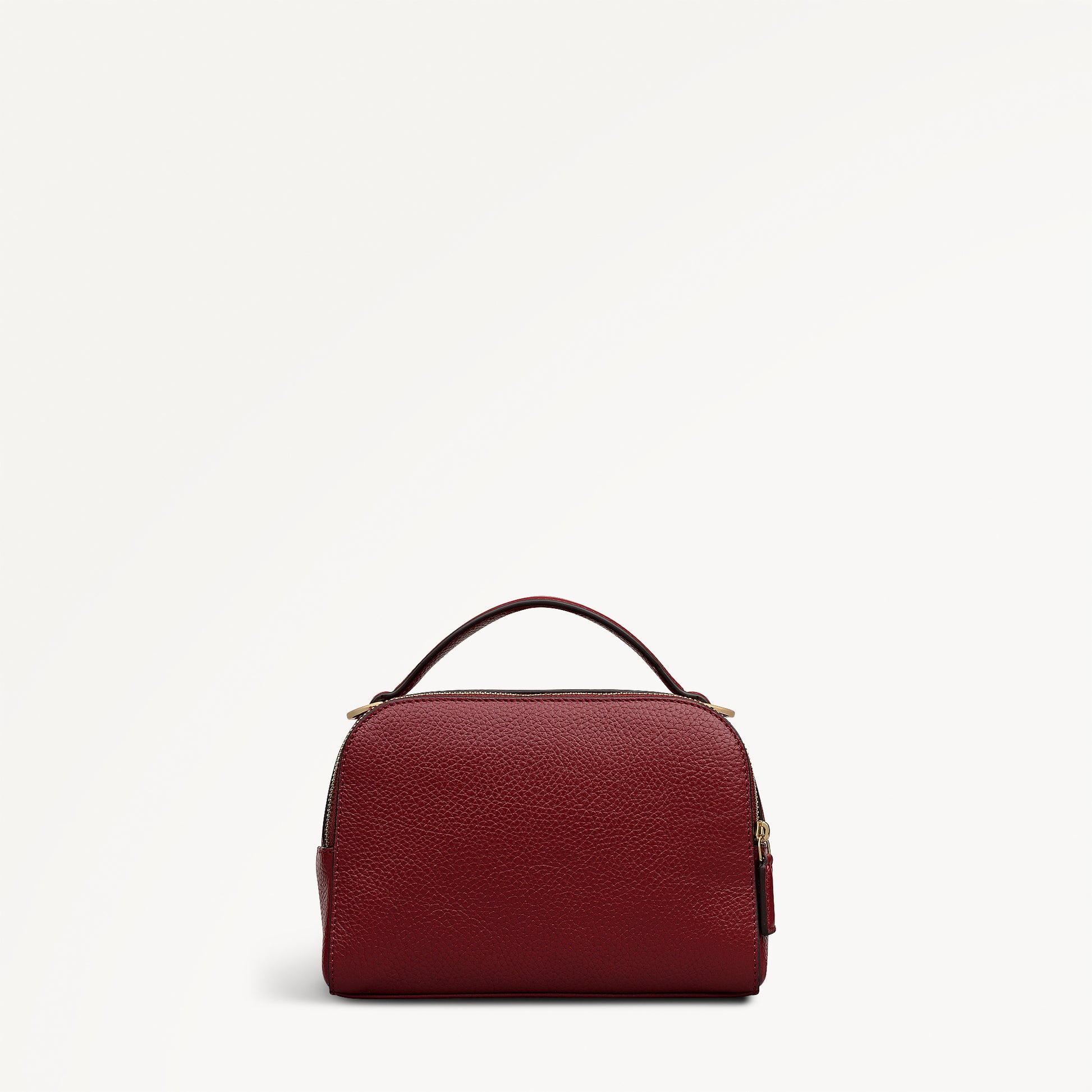 Magic Carousel Leather Small Ziptop Cross Body Bag in Carmine - 112757