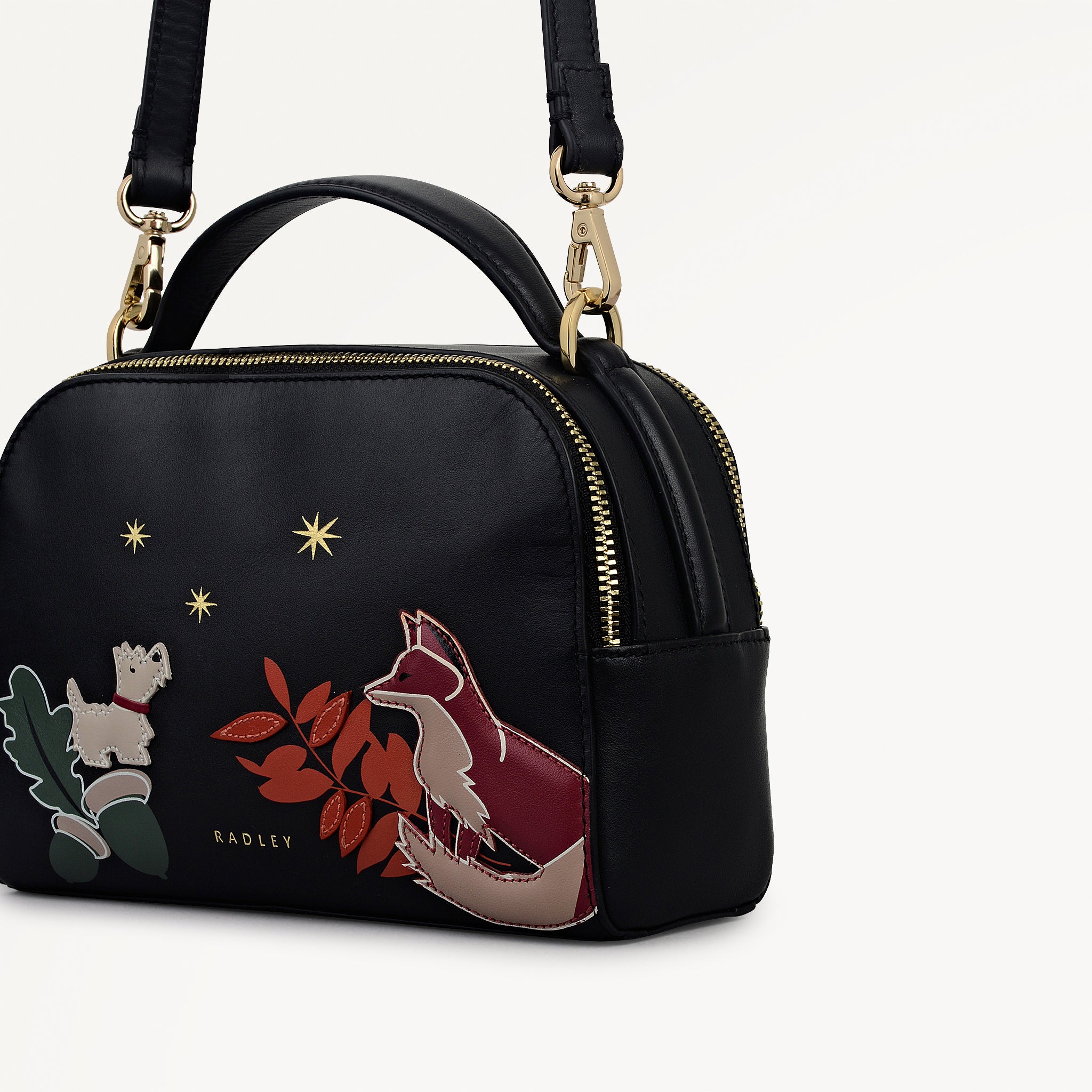 Black Small Ziptop Cross Body | Fleeting Fox AW25 | Radley London