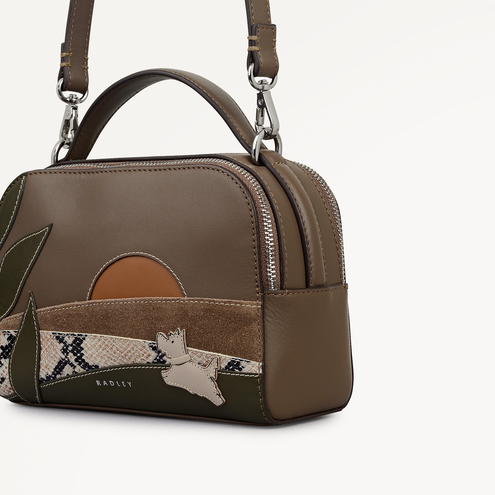 Coffee Small Ziptop Cross Body | Over The Hills AW25 | Radley London