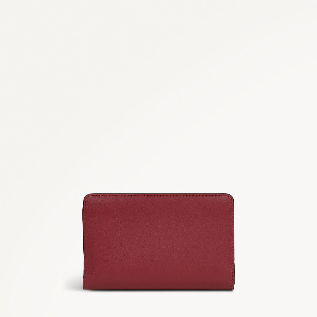 Magic Carousel Leather Medium Bifold Wallet in Carmine - 112790