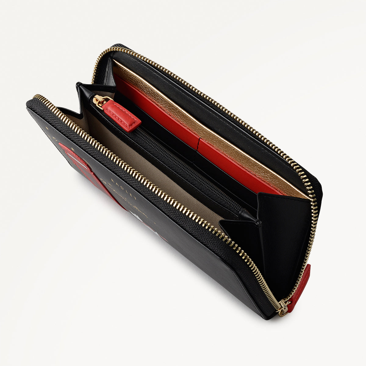 Black Large Zip Around Wallet | Christmas Is Calling AW25 | Radley