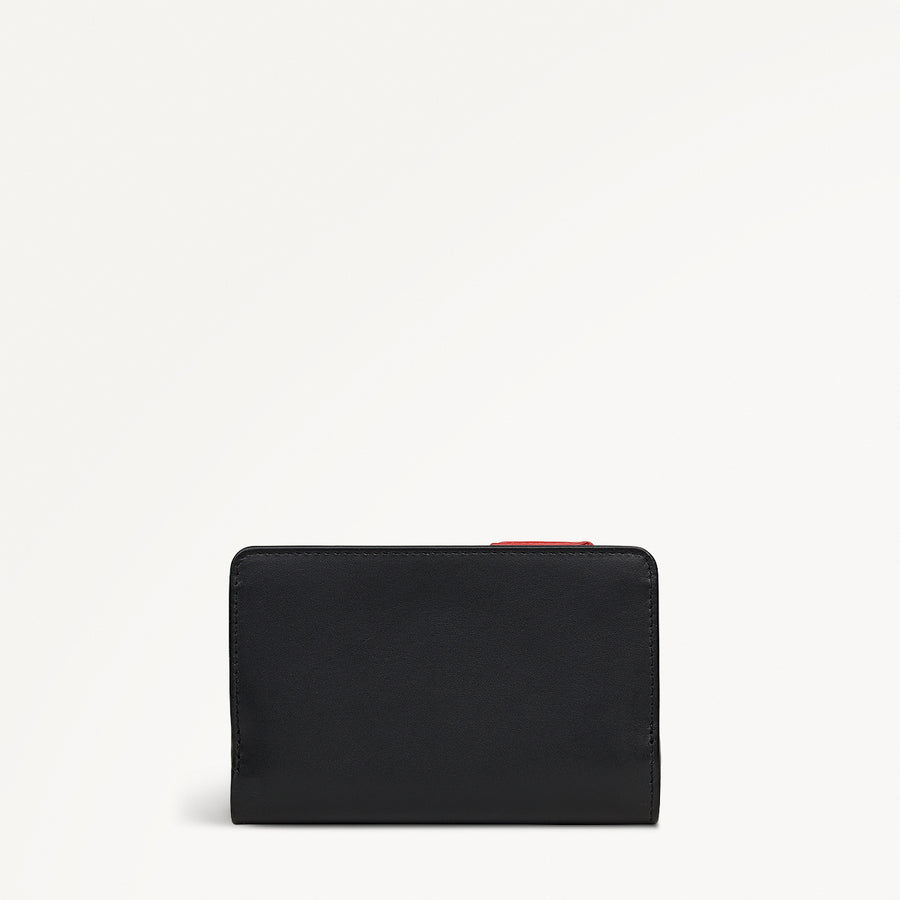 Christmas Is Calling Leather Medium Bifold Wallet in Black - 112812