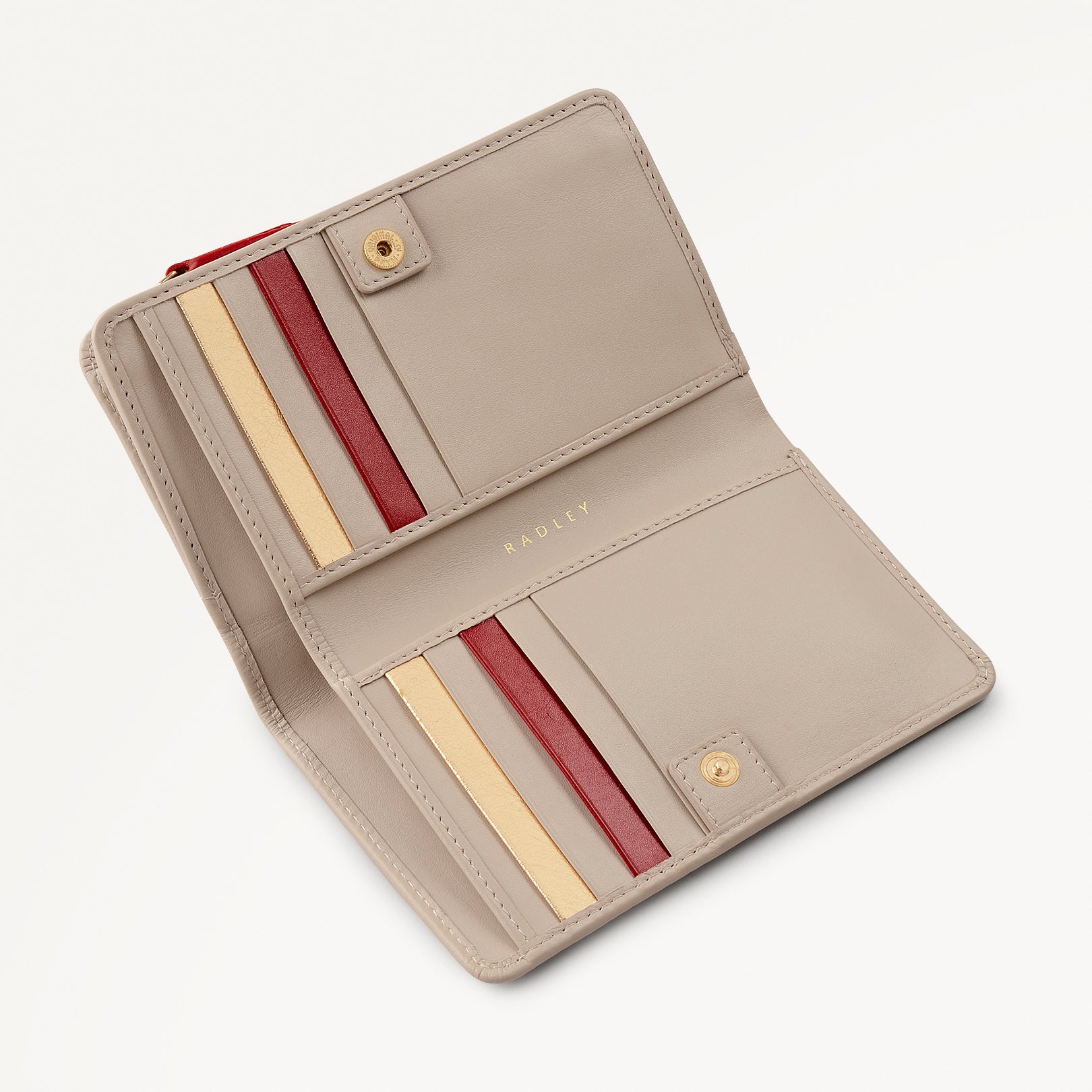 Christmas Is Calling Leather Medium Bifold Wallet in Porcini - 112813