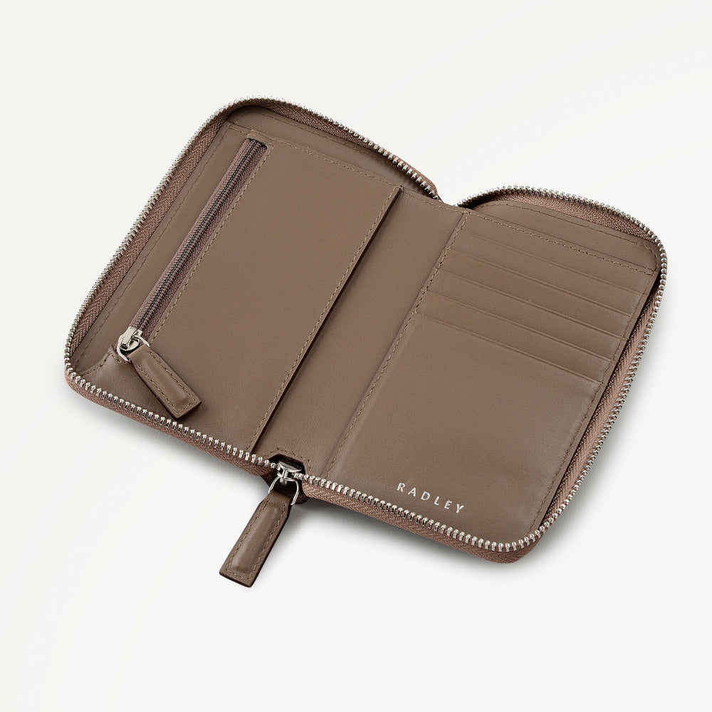 Over The Hills Medium Zip Around Wallet in Coffee - 112815