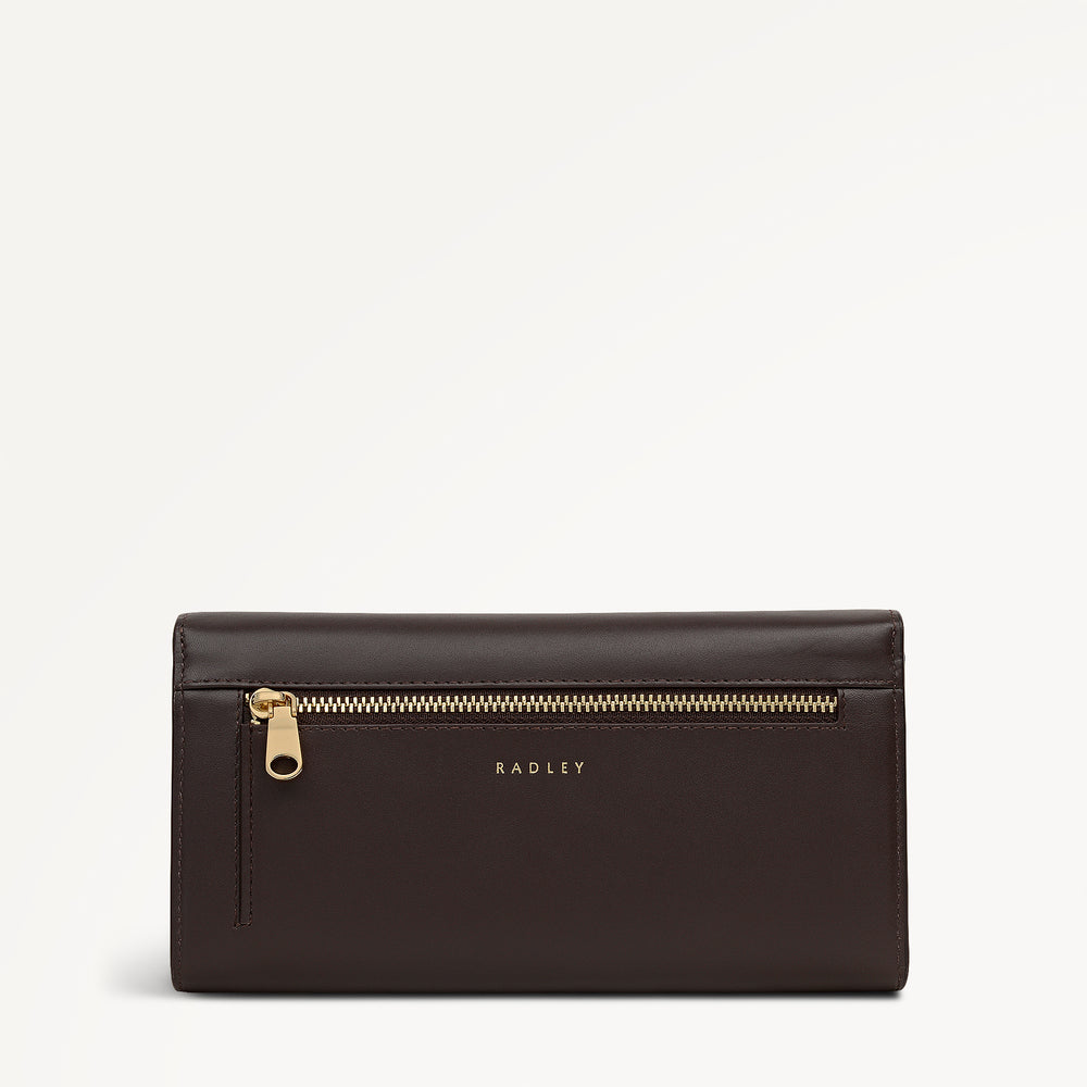 Heritage Radley - Protect Leather Extra Large Flapover Wallet in Dark Oak - 112819