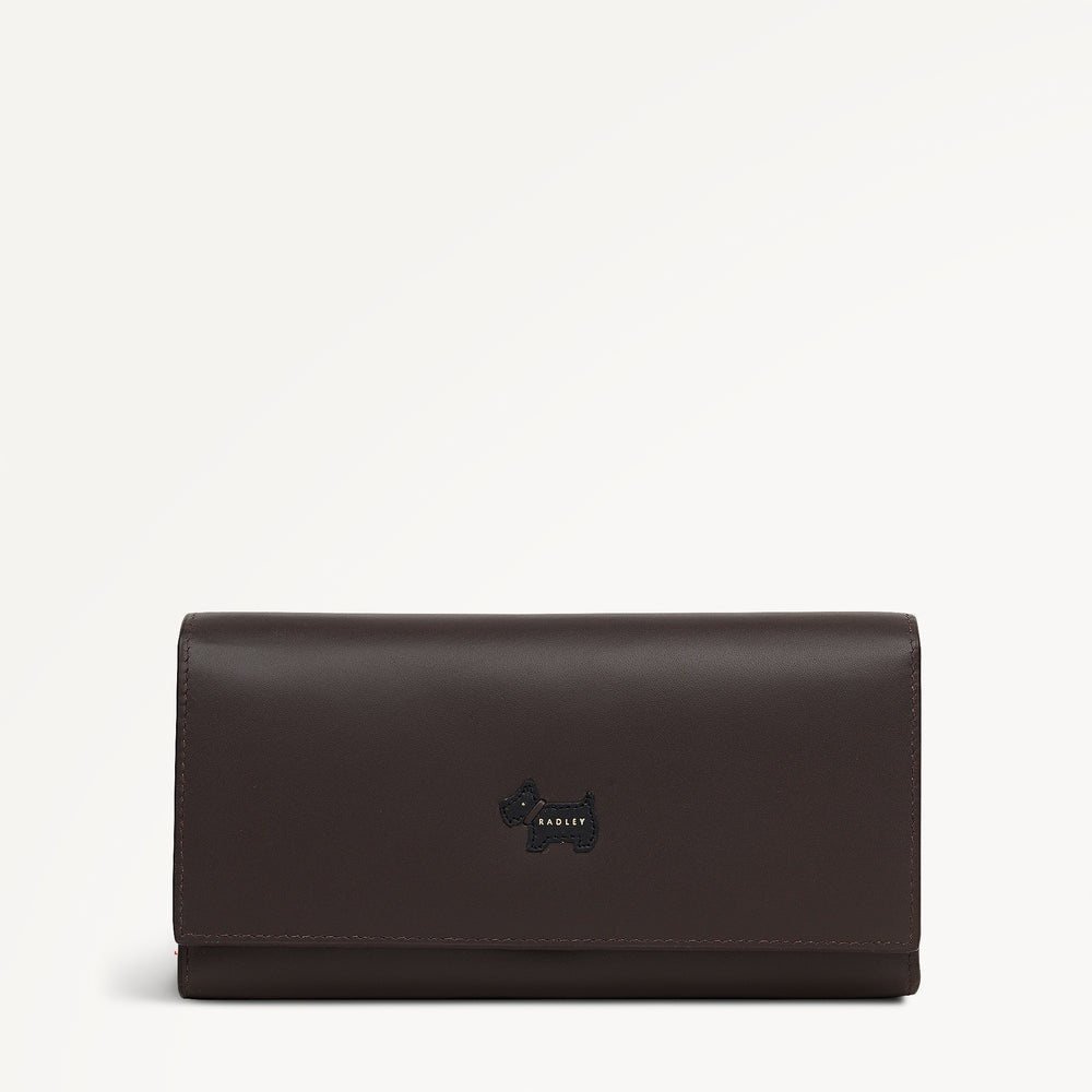 Heritage Radley - Protect Leather Extra Large Flapover Wallet in Dark Oak - 112819