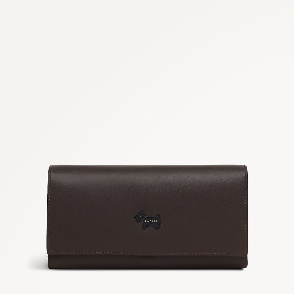 Heritage Radley - Protect Leather Extra Large Flapover Wallet in Dark Oak - 112819