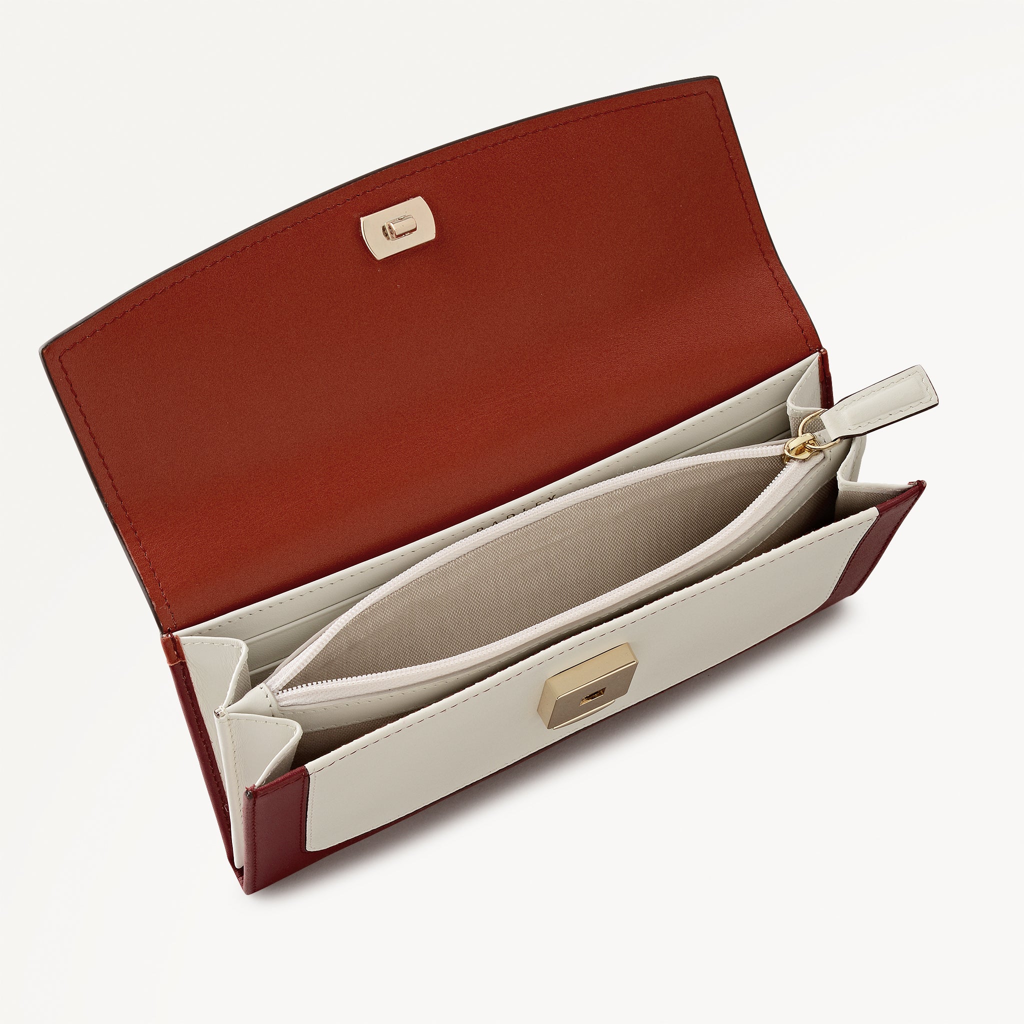 Albert Road Leather Large Flapover Wallet in Flame - 112837