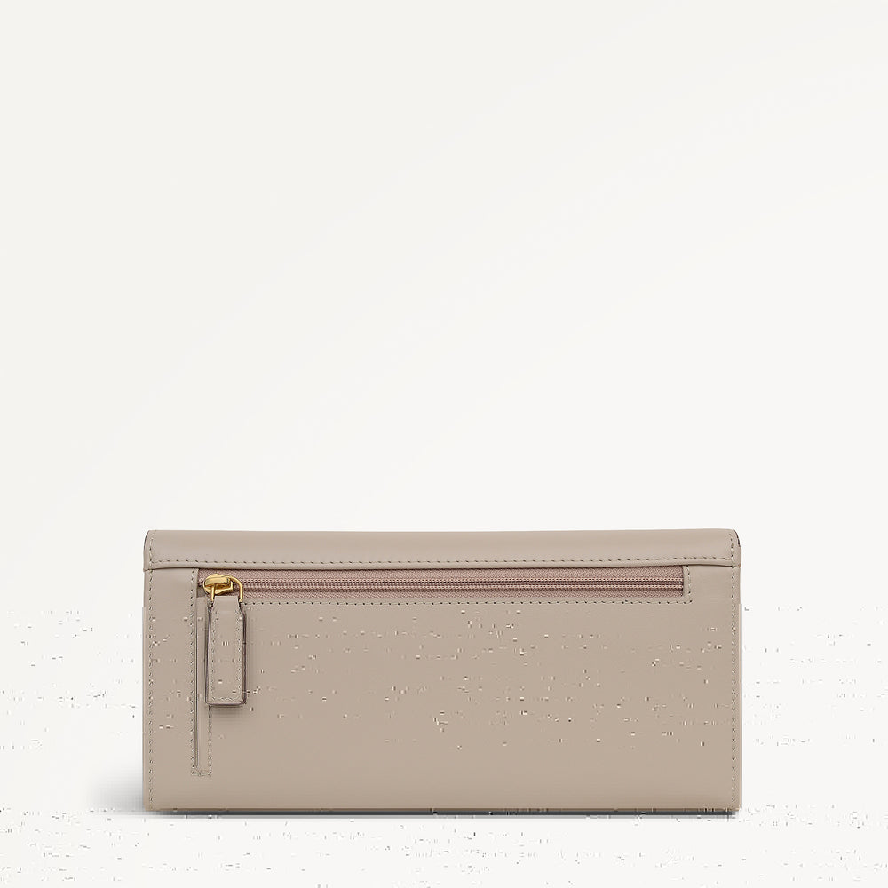 Acorntopia Leather Large Flapover Wallet in Porcini - 112843
