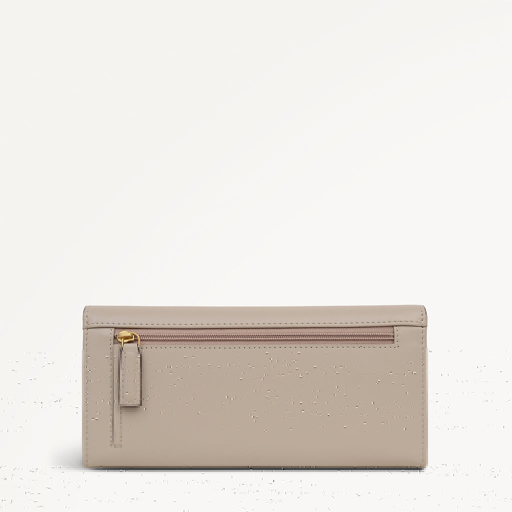 Acorntopia Leather Large Flapover Wallet in Porcini - 112843