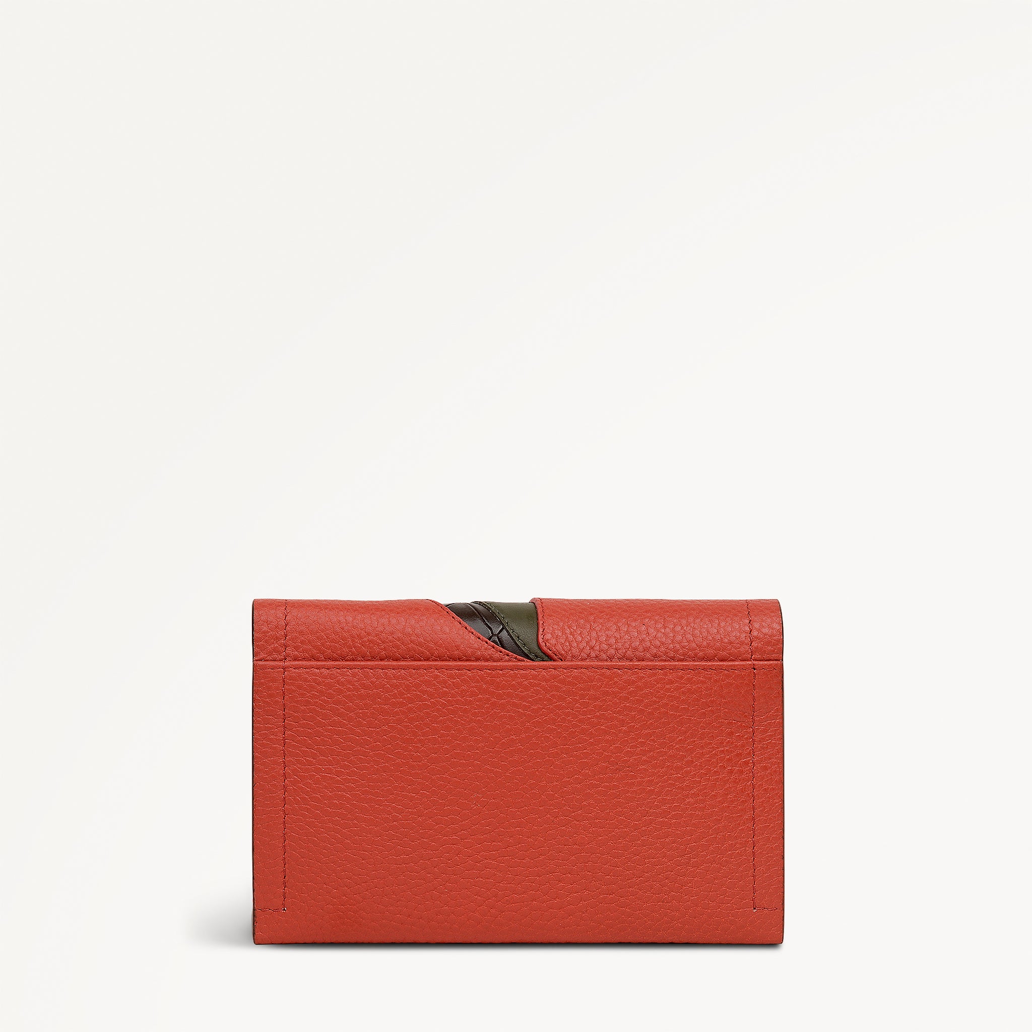 Nature Blooms Leather Medium Flapover Wallet in Flame - 112849