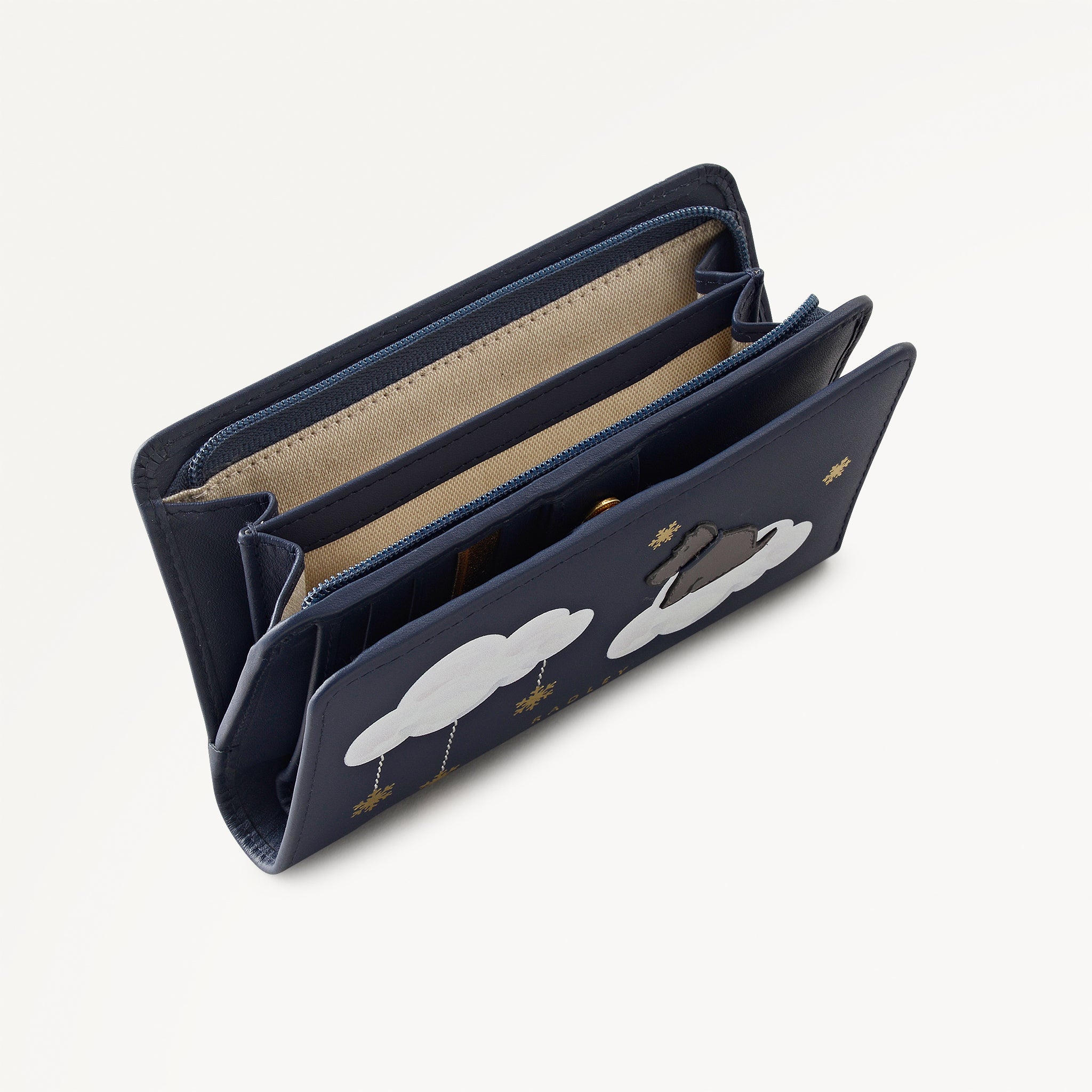 Dark Blue Medium Bifold Purse | It's Written In The Snowflakes