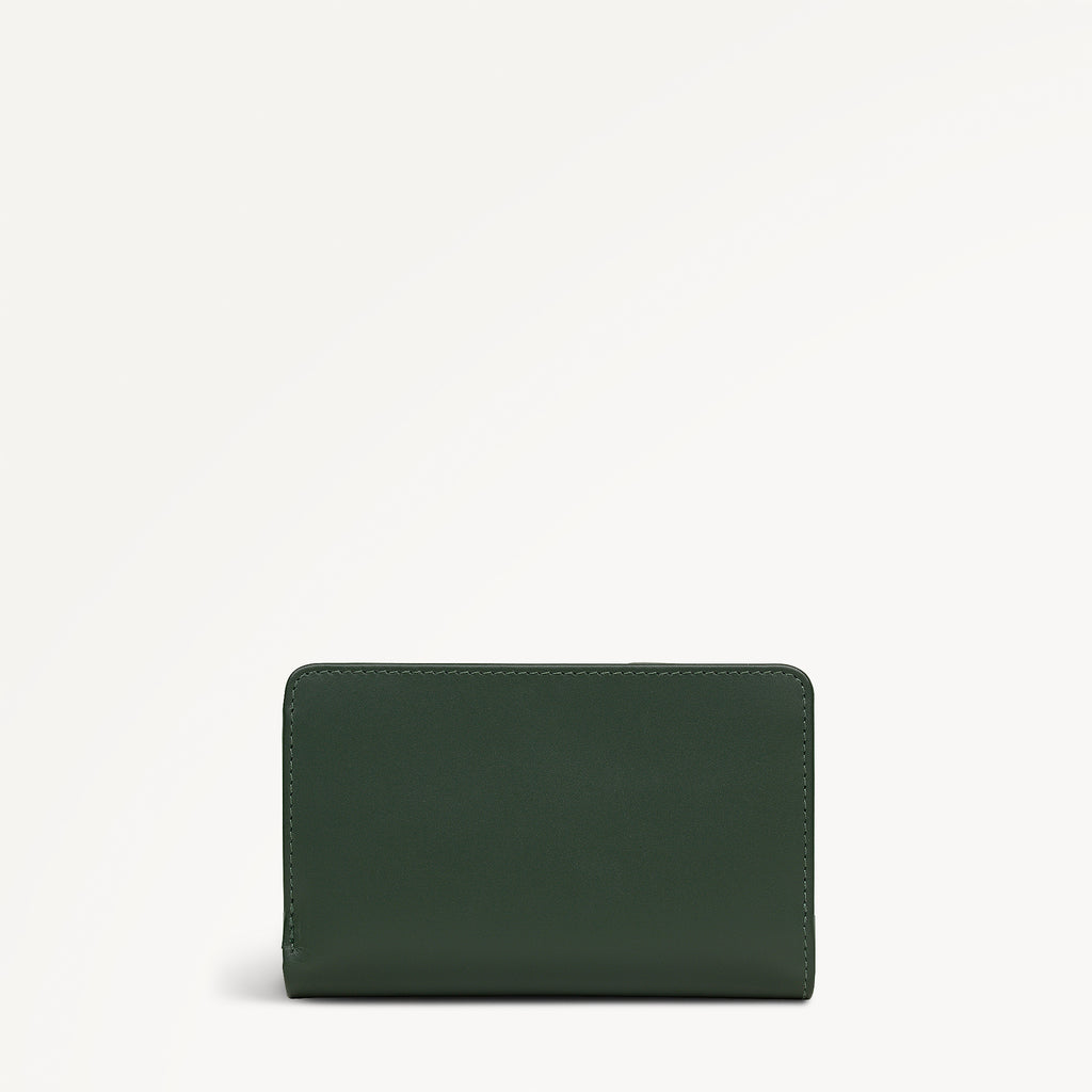 It's Written In The Snowflakes Leather Medium Bifold Wallet in Racing Green - 112852
