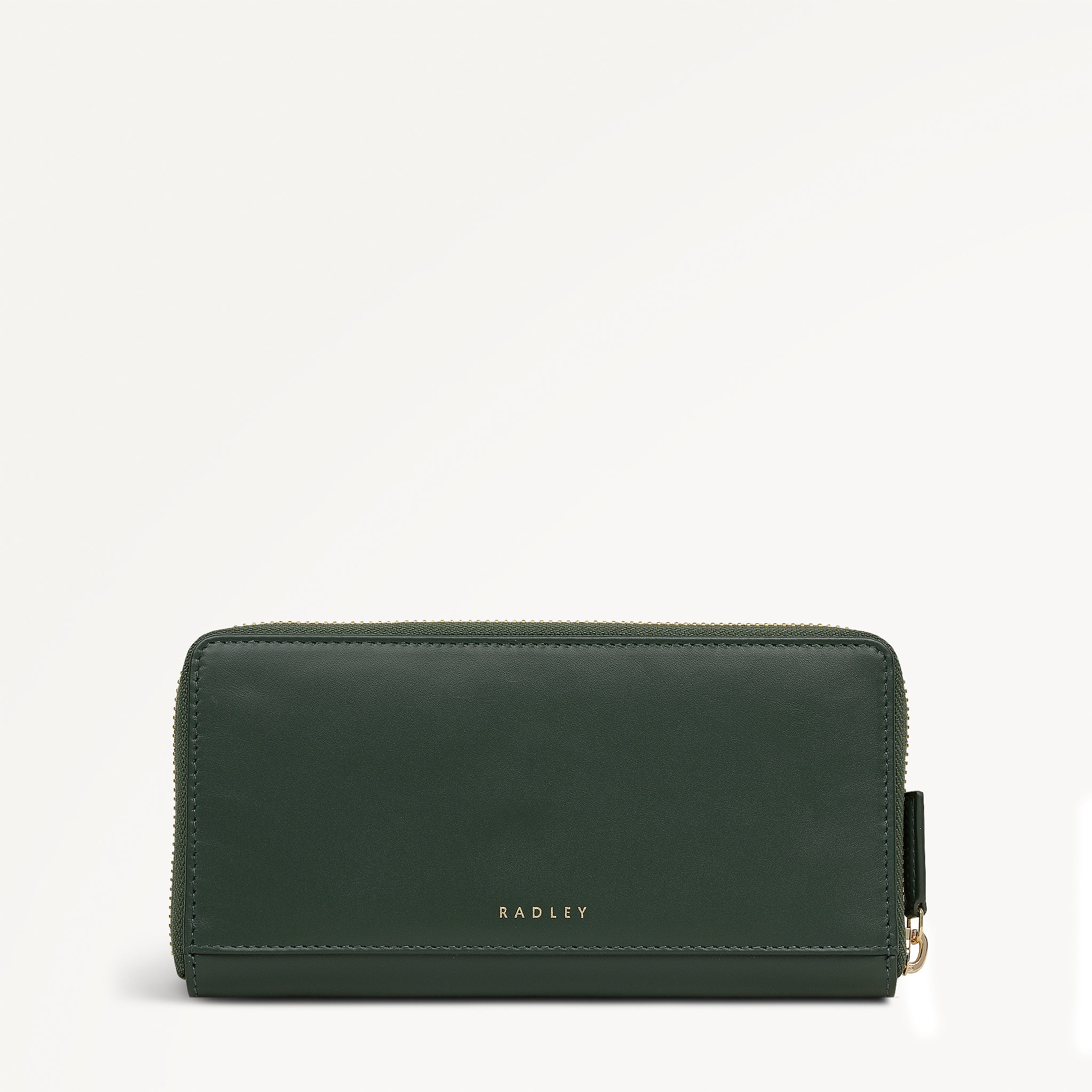 It's Written In The Snowflakes Leather Large Zip Around Wallet in Racing Green - 112855