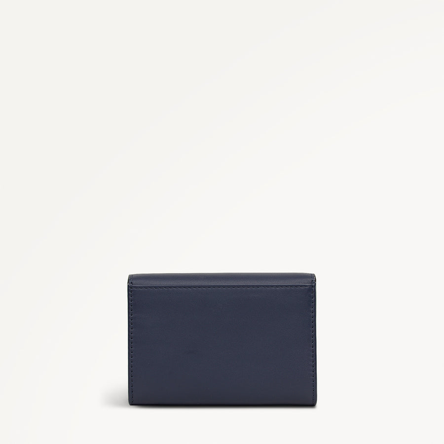 Acorntopia Leather Medium Flapover Wallet in Ink - 112860