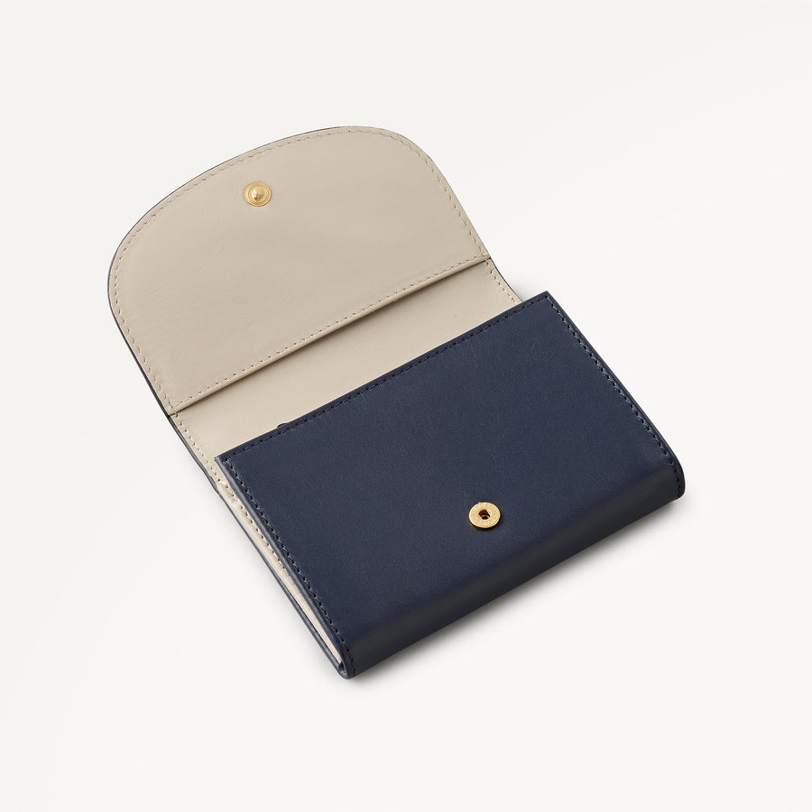 Acorntopia Leather Medium Flapover Wallet in Ink - 112860