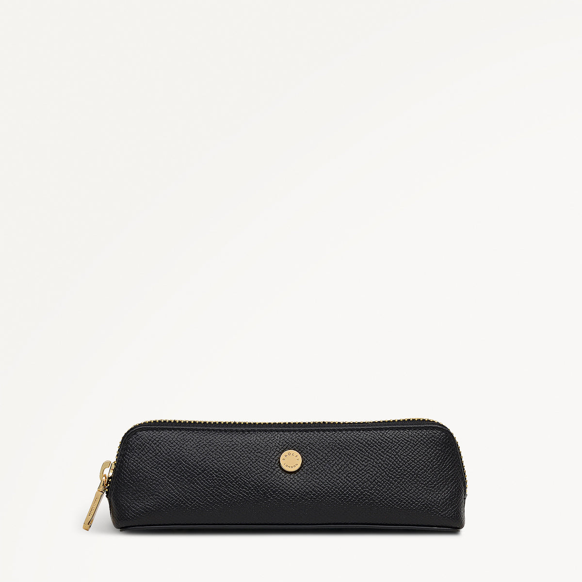 Halcomb Place Leather Small Boxed Pencil Case in Black - 112867