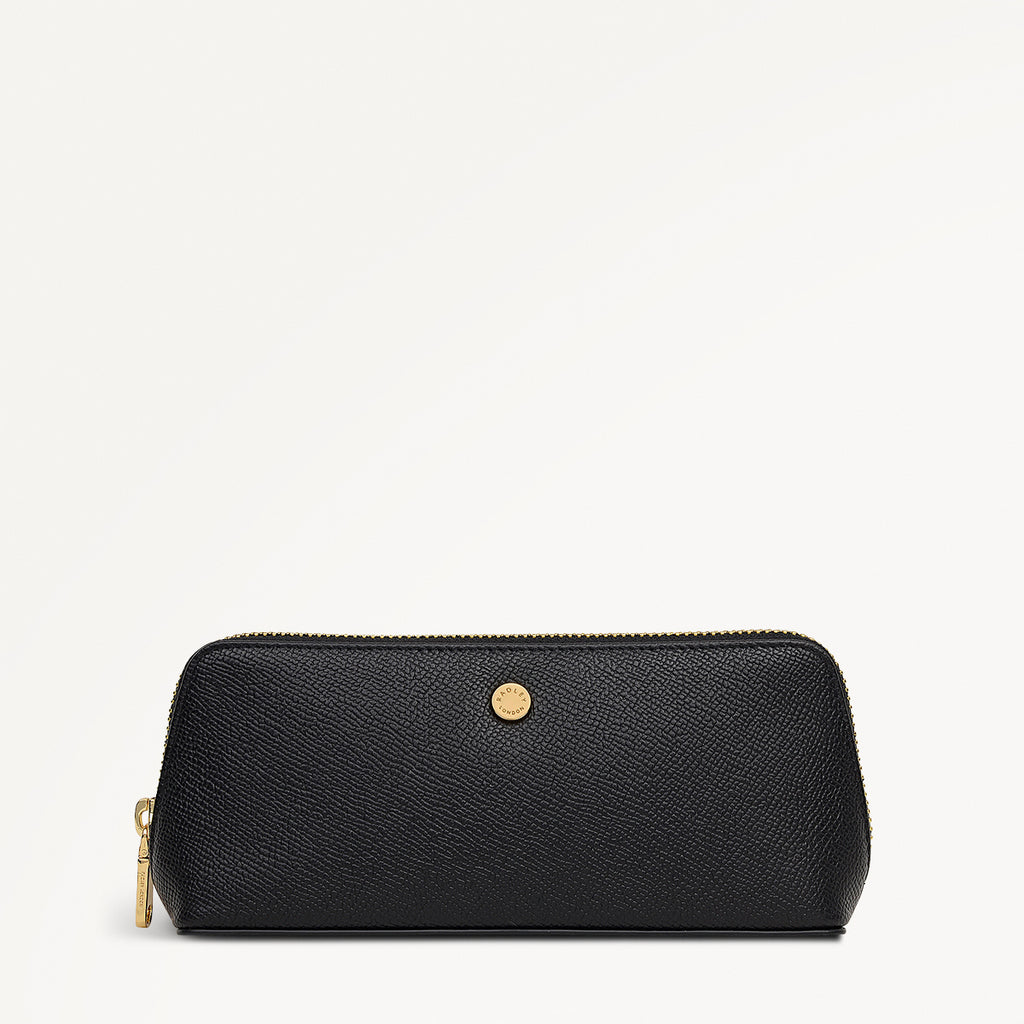 Halcomb Place Leather Medium Boxed Pencil Case in Black - 112868