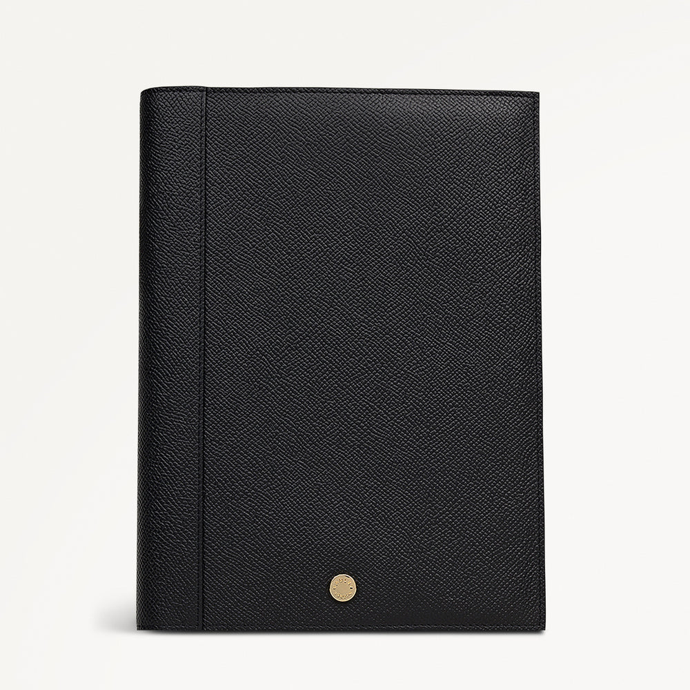 Halcomb Place Leather Notebook Sleeve in Black - 112870