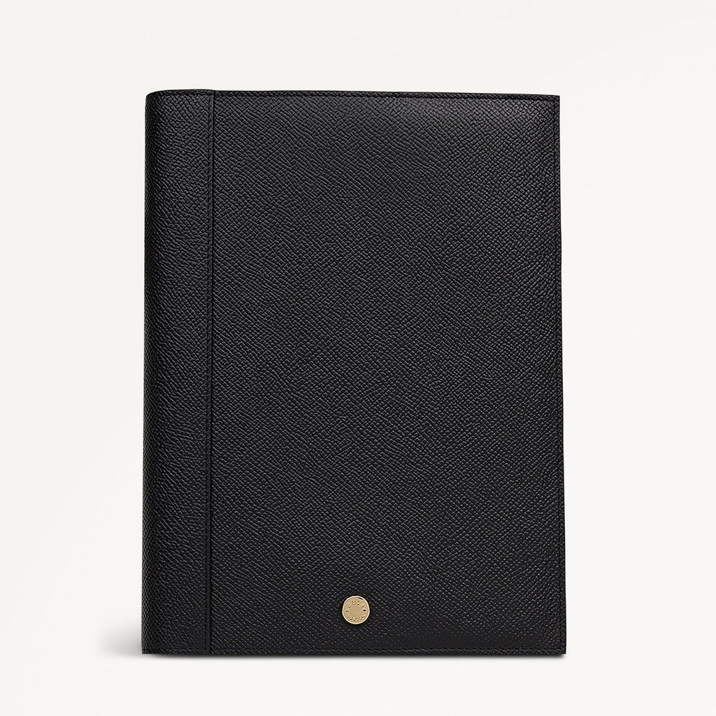 Halcomb Place Leather Notebook Sleeve in Black - 112870