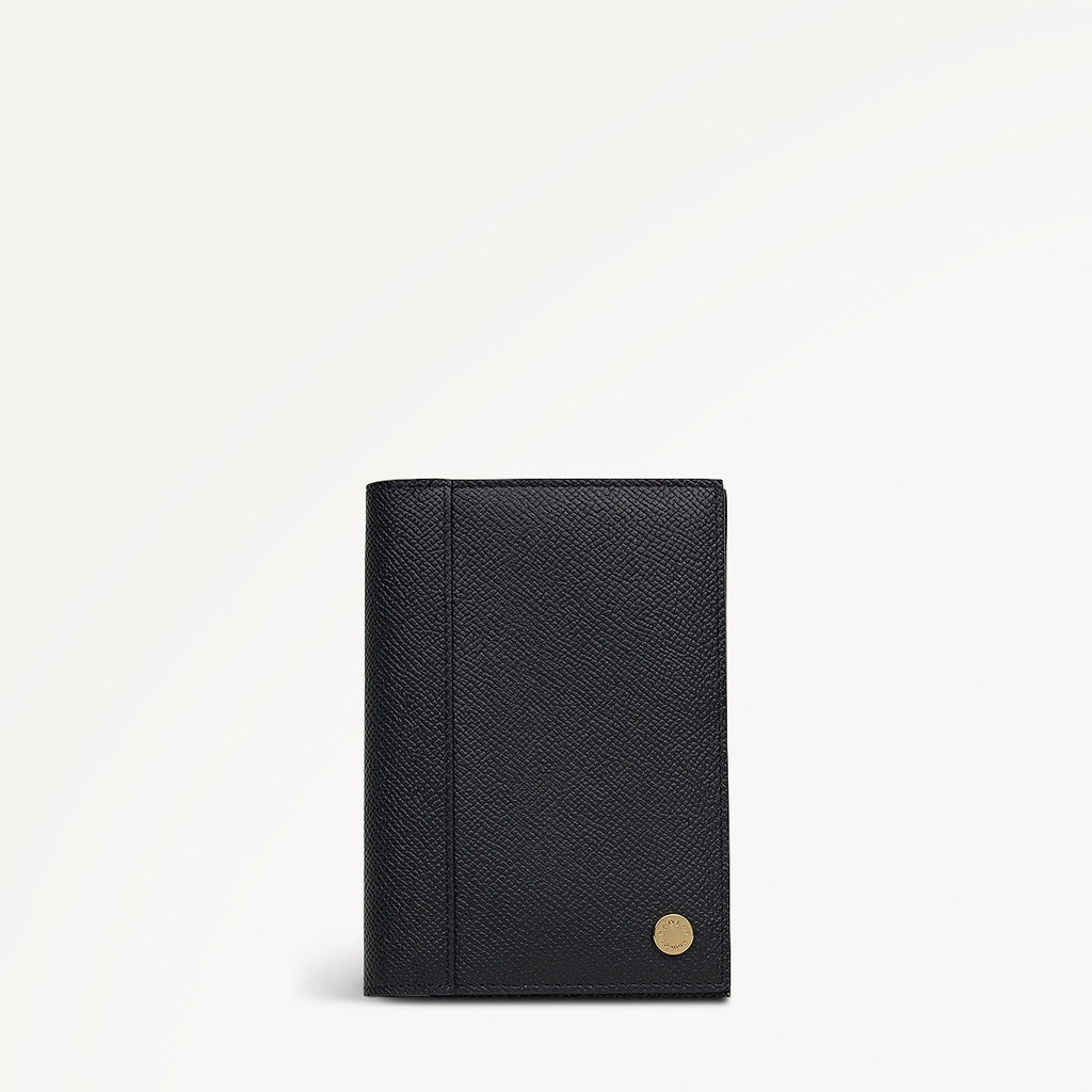 Halcomb Place Leather Passport Cover in Black - 112871