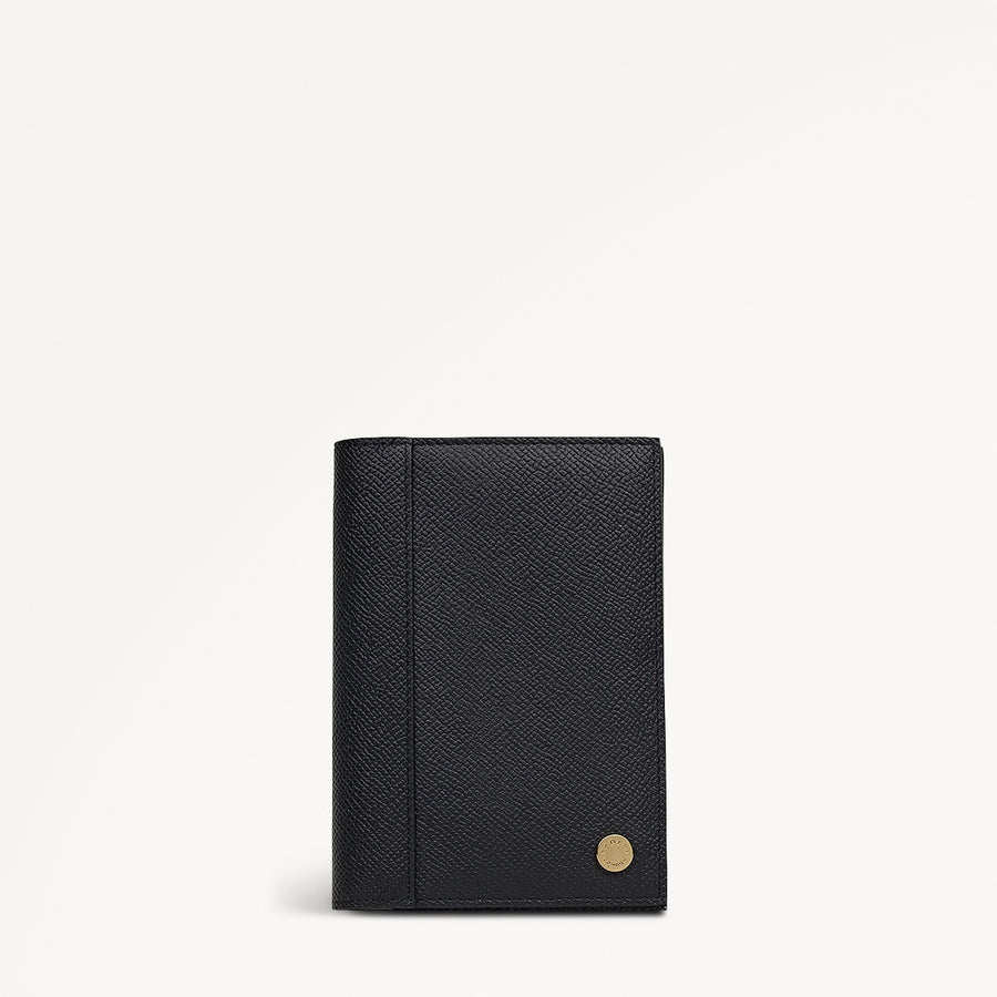 Halcomb Place Leather Passport Cover in Black - 112871