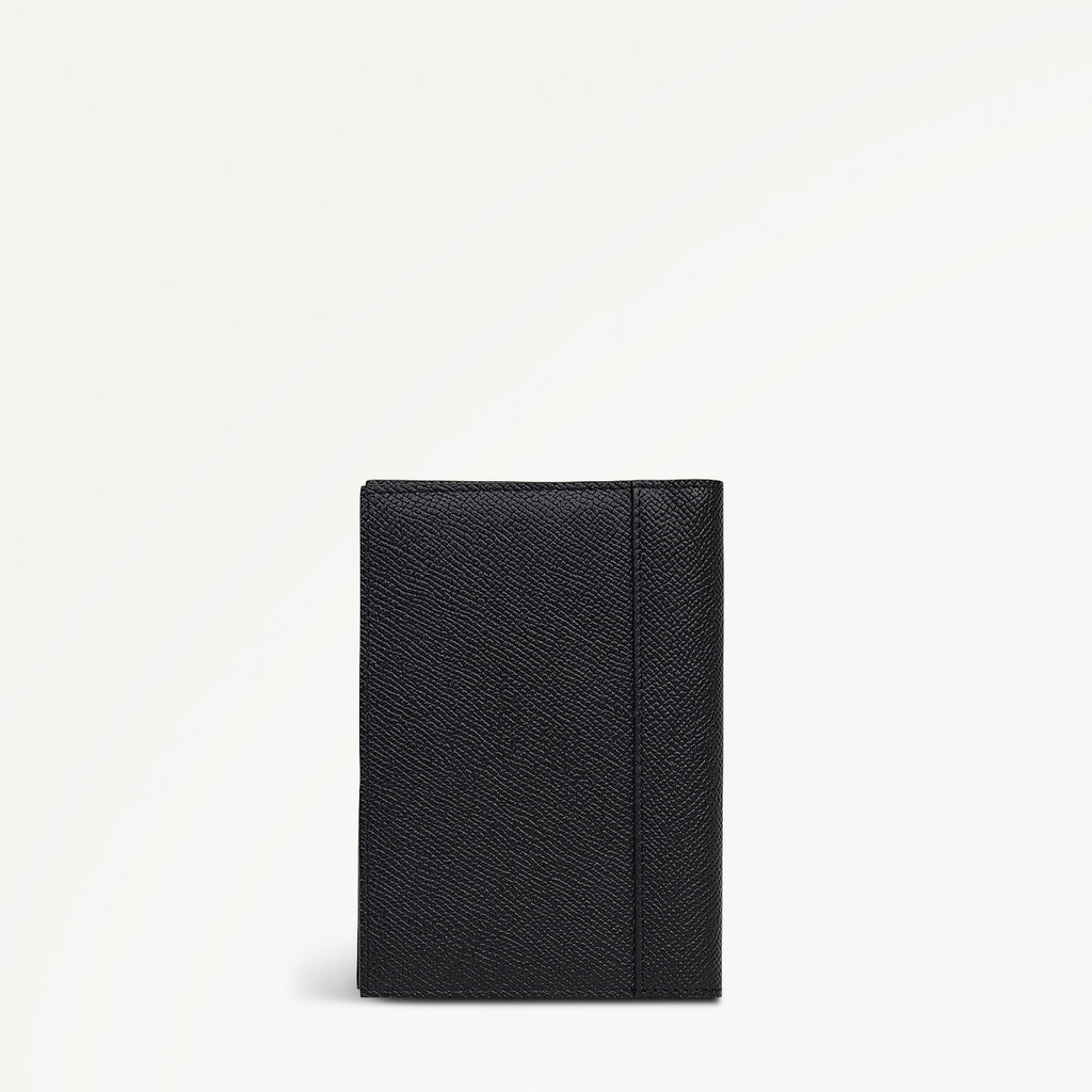 Halcomb Place Leather Passport Cover in Black - 112871