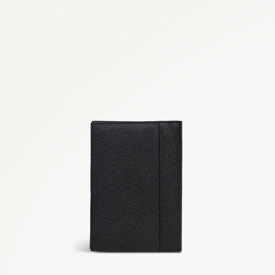 Halcomb Place Leather Passport Cover in Black - 112871