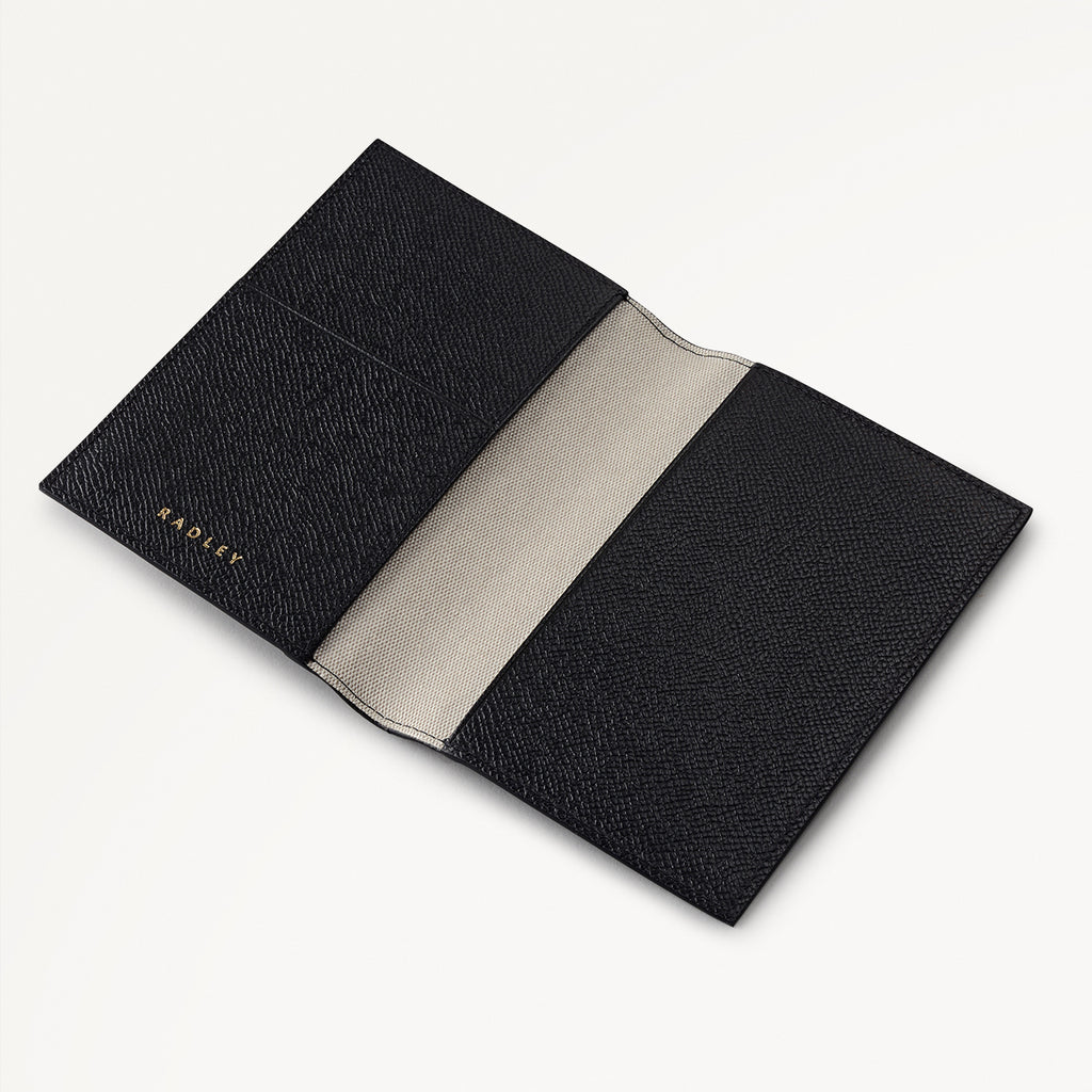 Halcomb Place Leather Passport Cover in Black - 112871
