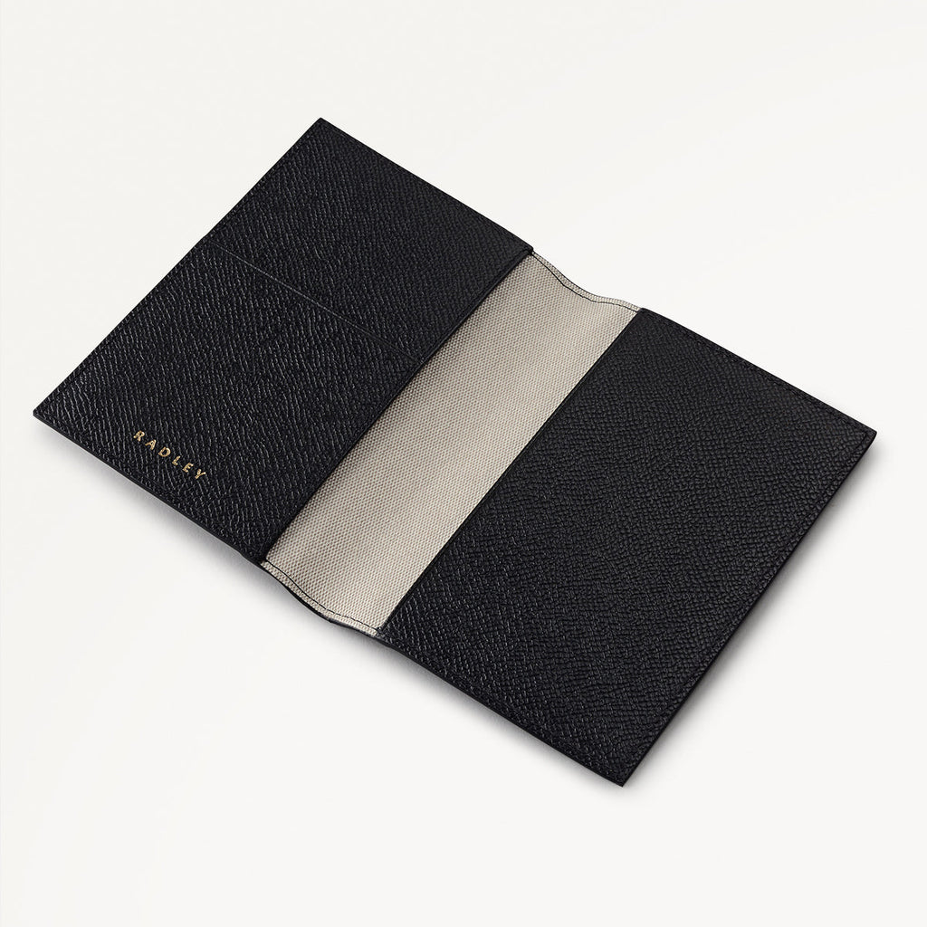 Halcomb Place Leather Passport Cover in Black - 112871