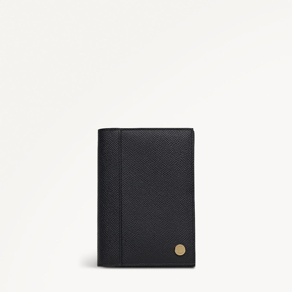 Halcomb Place Leather Passport Cover in Black - 112871
