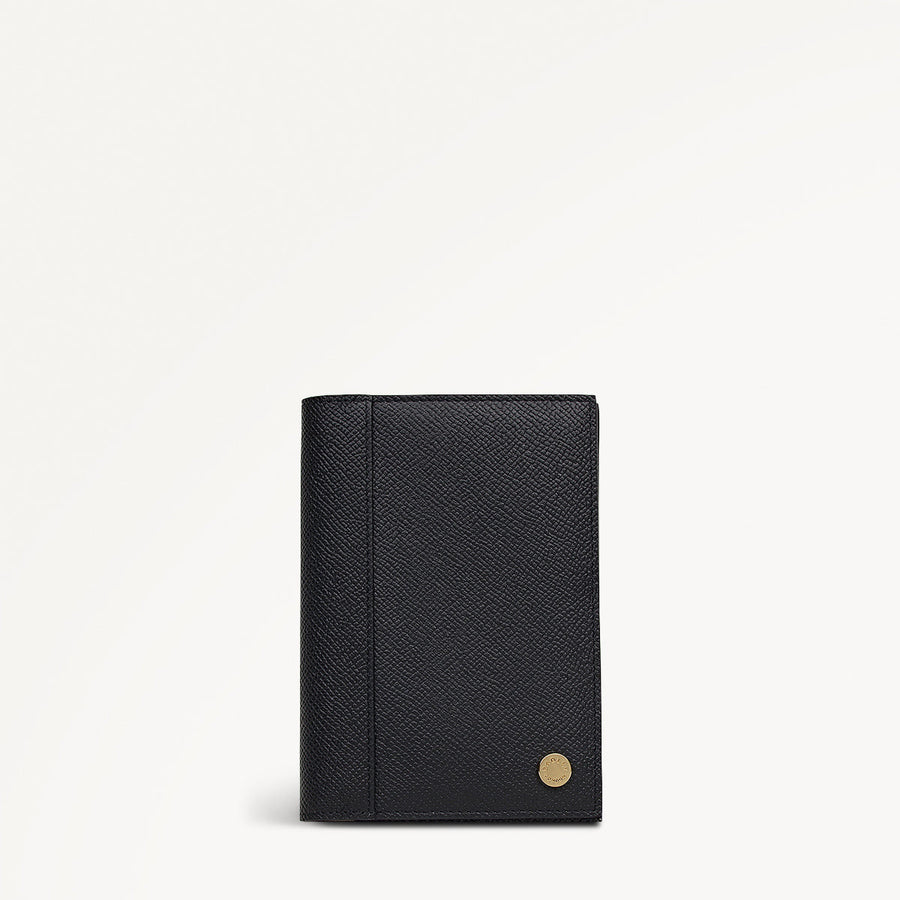 Halcomb Place Leather Passport Cover in Black - 112871