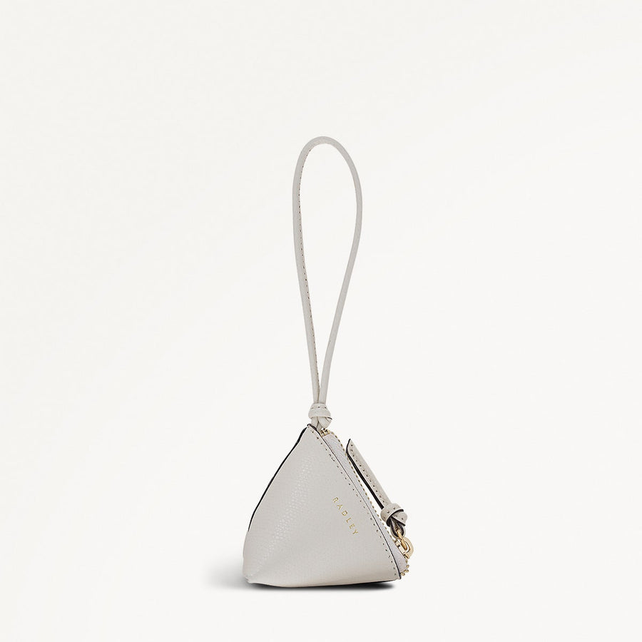 Triangle Street Small Bag Charm in Chalk - 112898