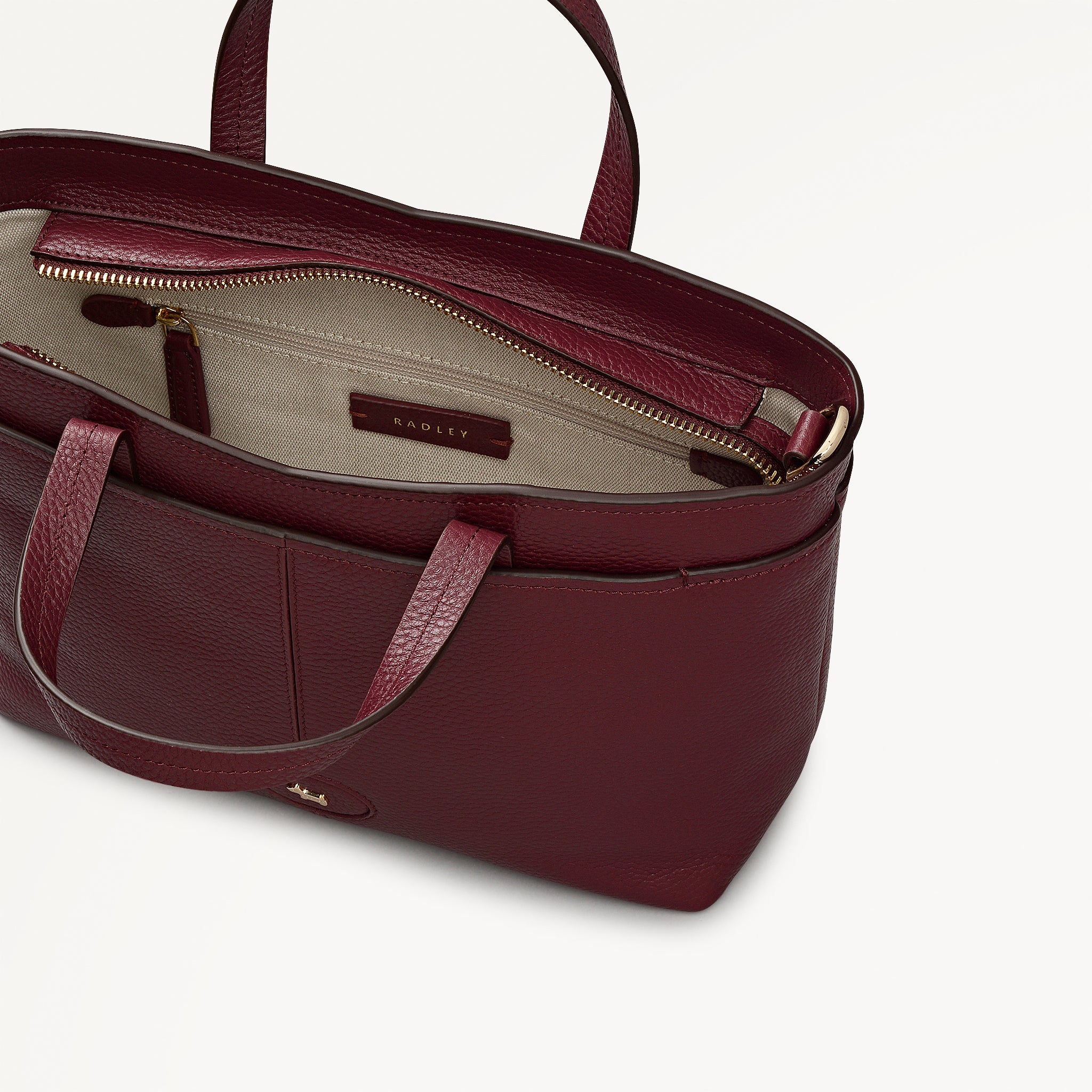 Maldon Mews Medium Ziptop Satchel Dark Cherry - 112921