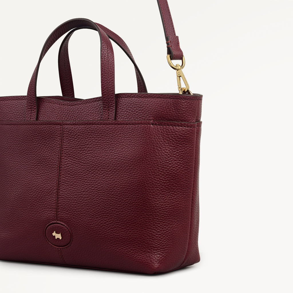 Maldon Mews Medium Ziptop Satchel Dark Cherry - 112921