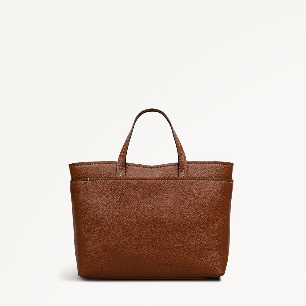 Maldon Mews Medium Ziptop Satchel Cognac - 112922
