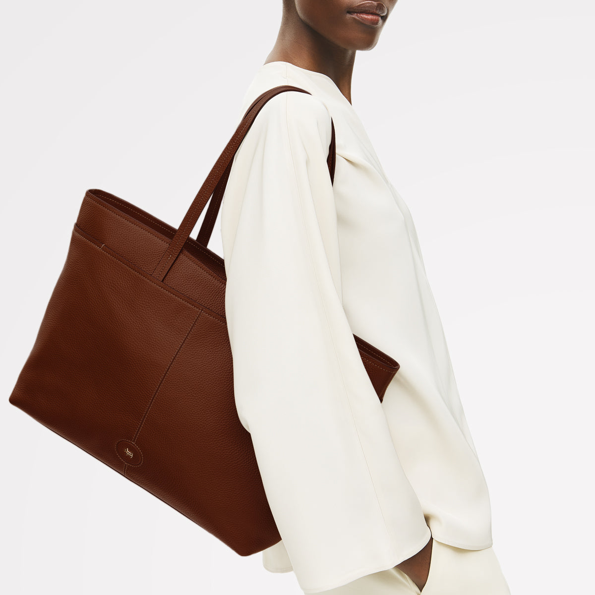 Maldon Mews Large Ziptop Tote Cognac - 112926