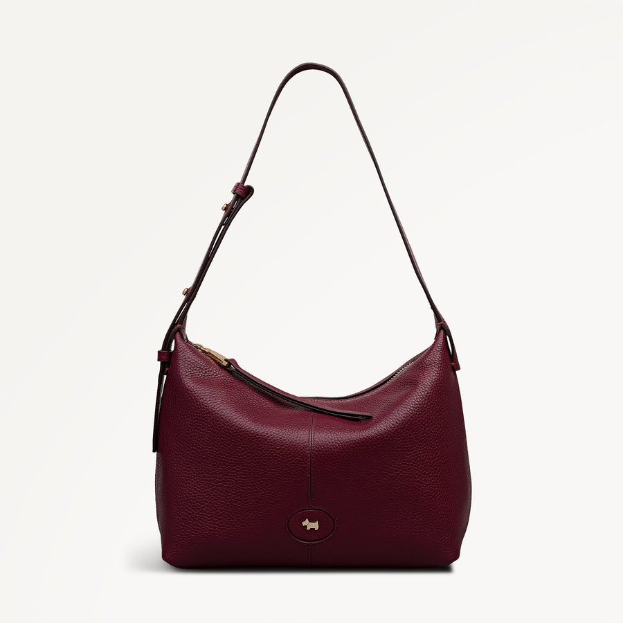 Maldon Mews Medium Ziptop Shoulder Dark Cherry - 112928
