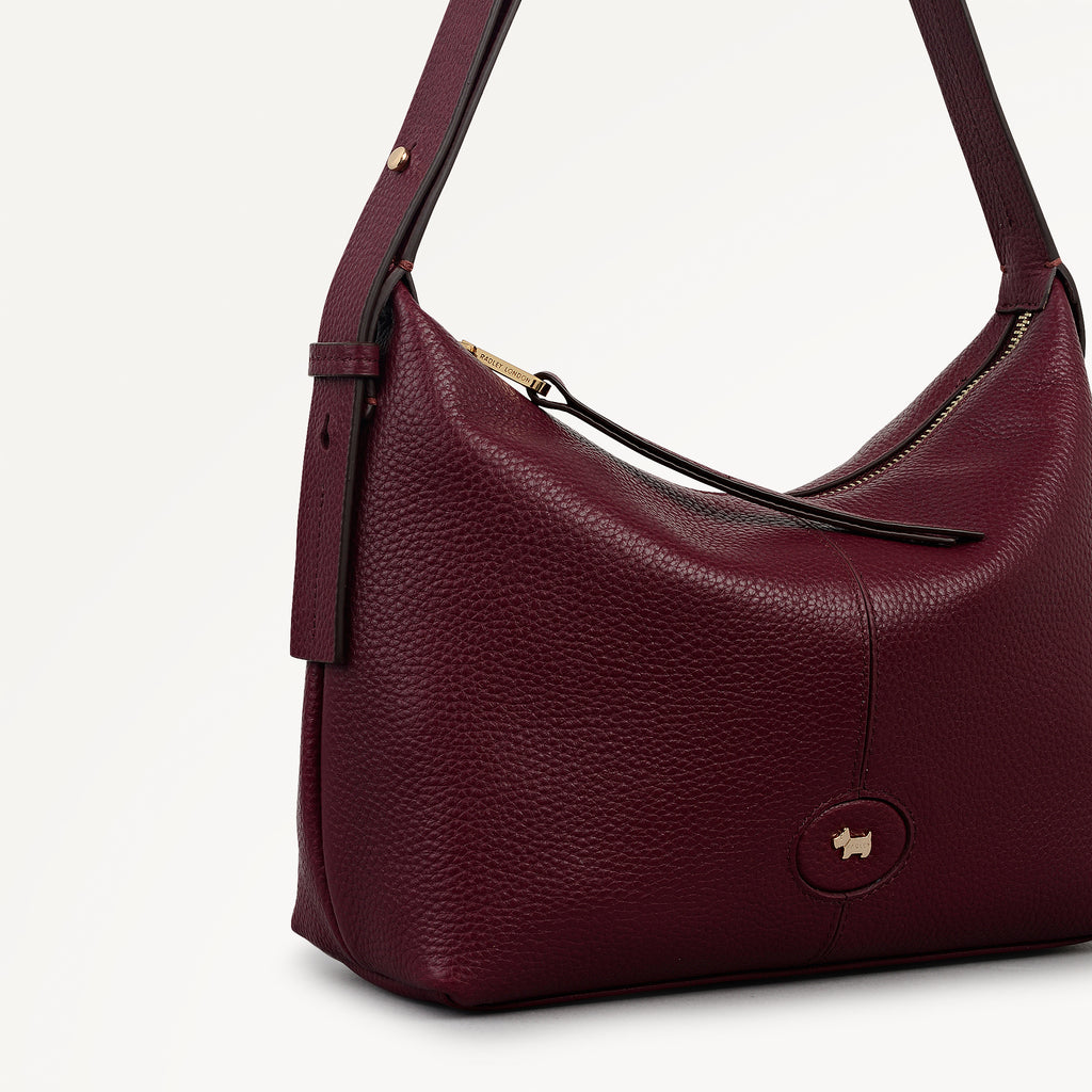 Maldon Mews Medium Ziptop Shoulder Dark Cherry - 112928