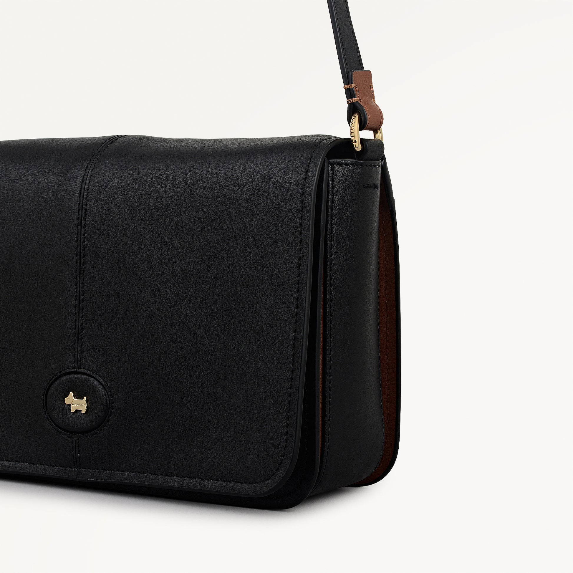 Maldon Mews Medium Flapover Cross Body Black - 112932