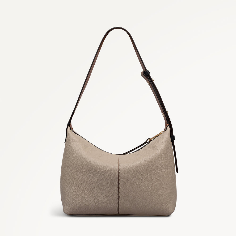 Maldon Mews - Colourblock Medium Ziptop Shoulder Porcini - 112935