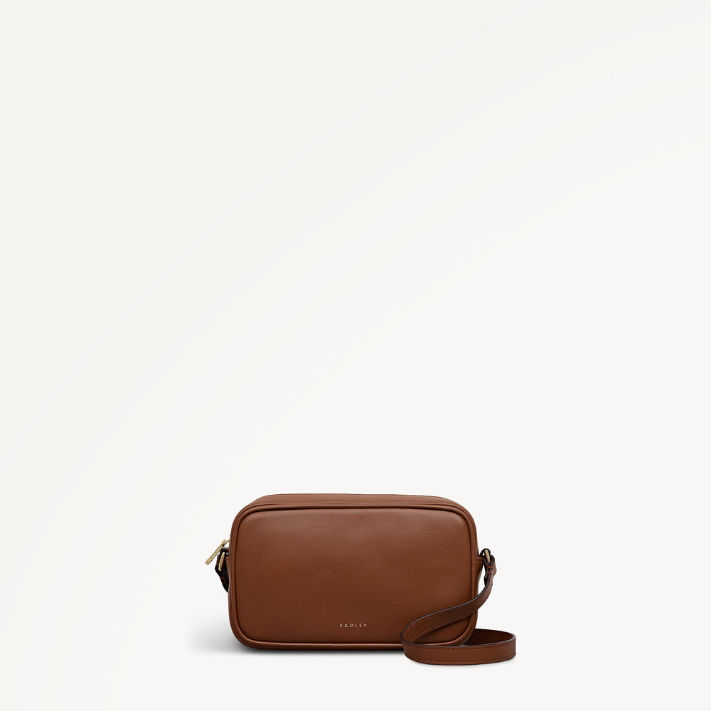 Hadley Lane Small Ziptop Cross Body Cognac - 112937