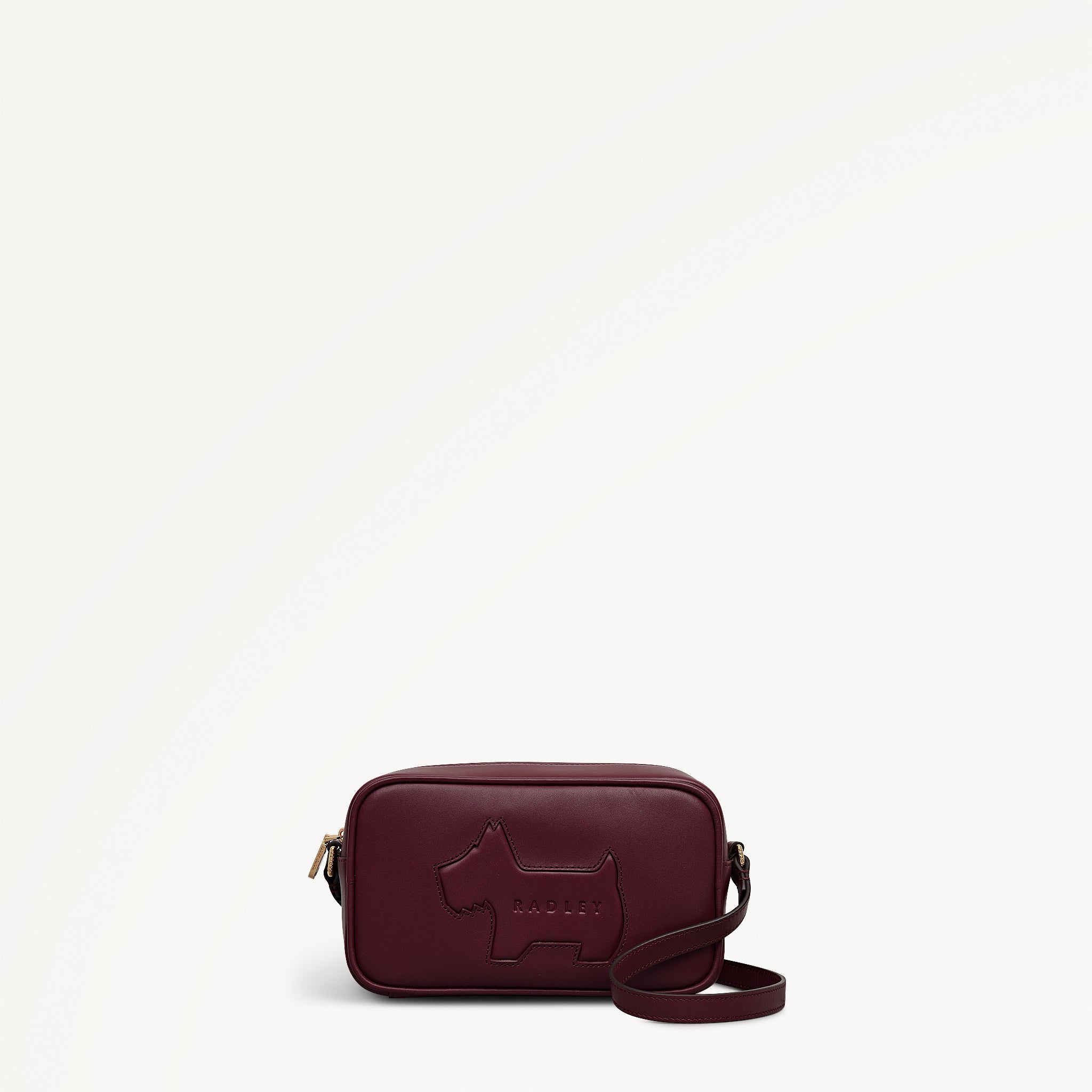 Hadley Lane - Applique Dog Small Ziptop Cross Body Dark Cherry - 11294