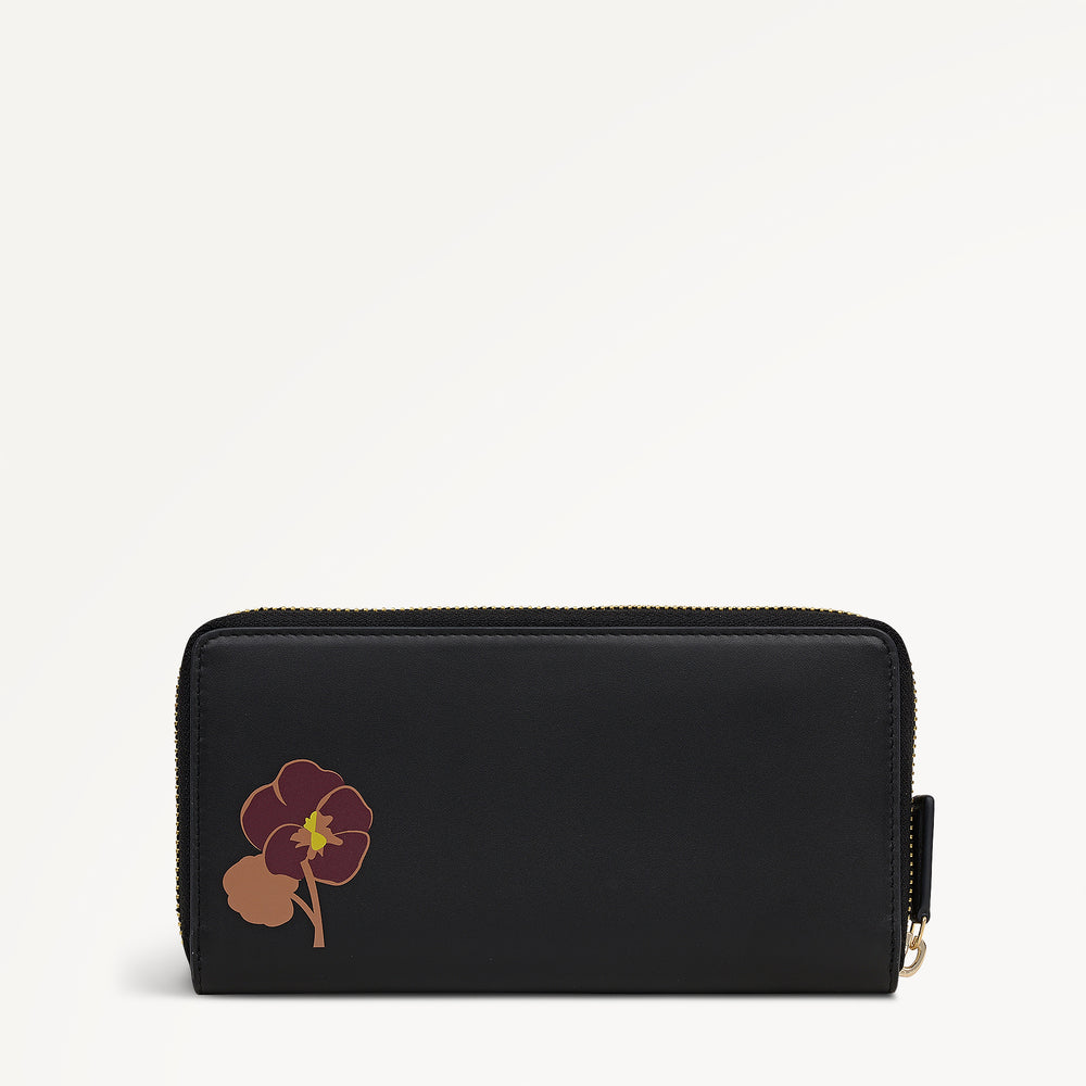 Midnight Wanderer Large Zip Around Wallet Black - 112990